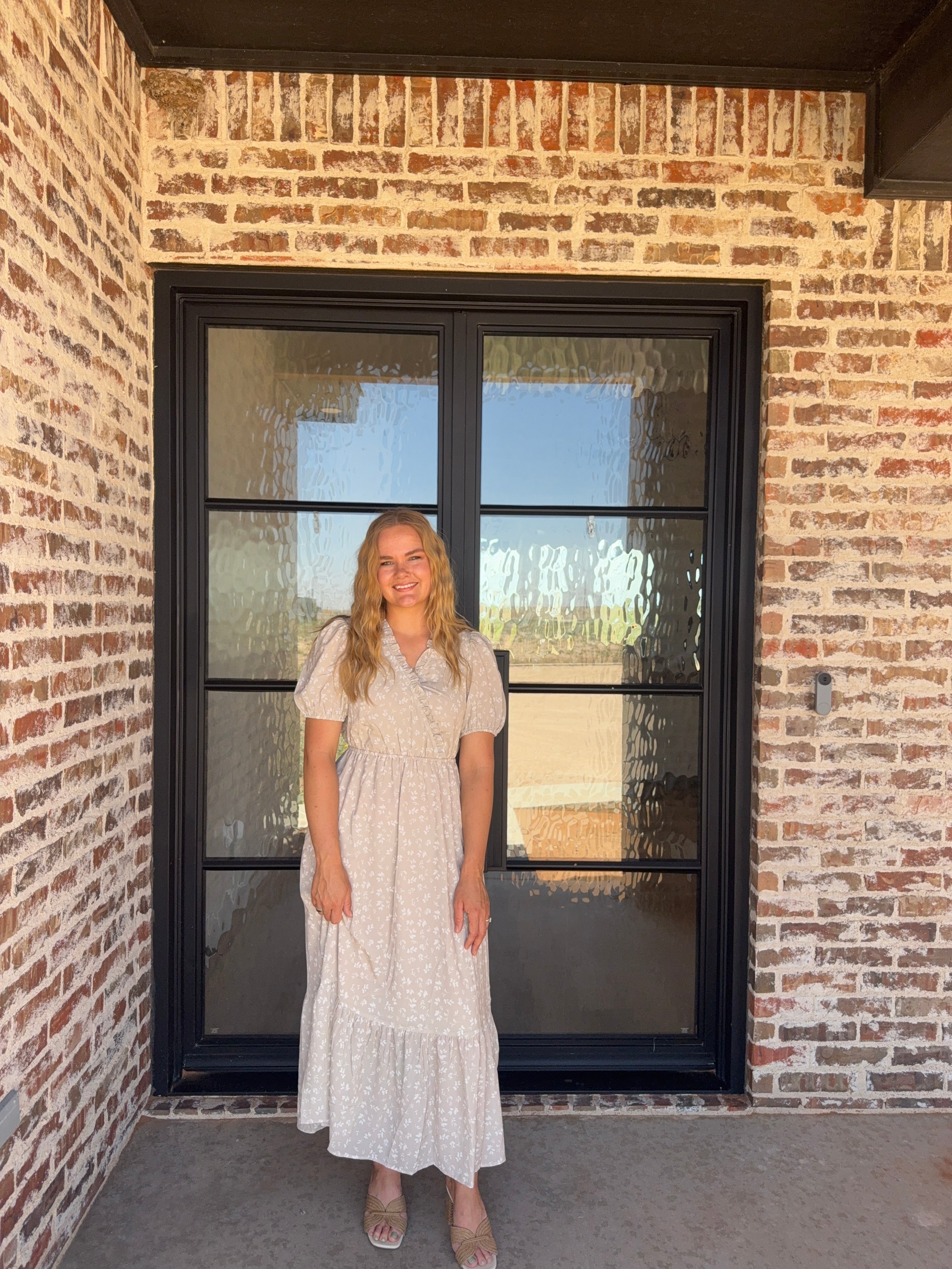 Dainty Floral Wrap Maxi Dress