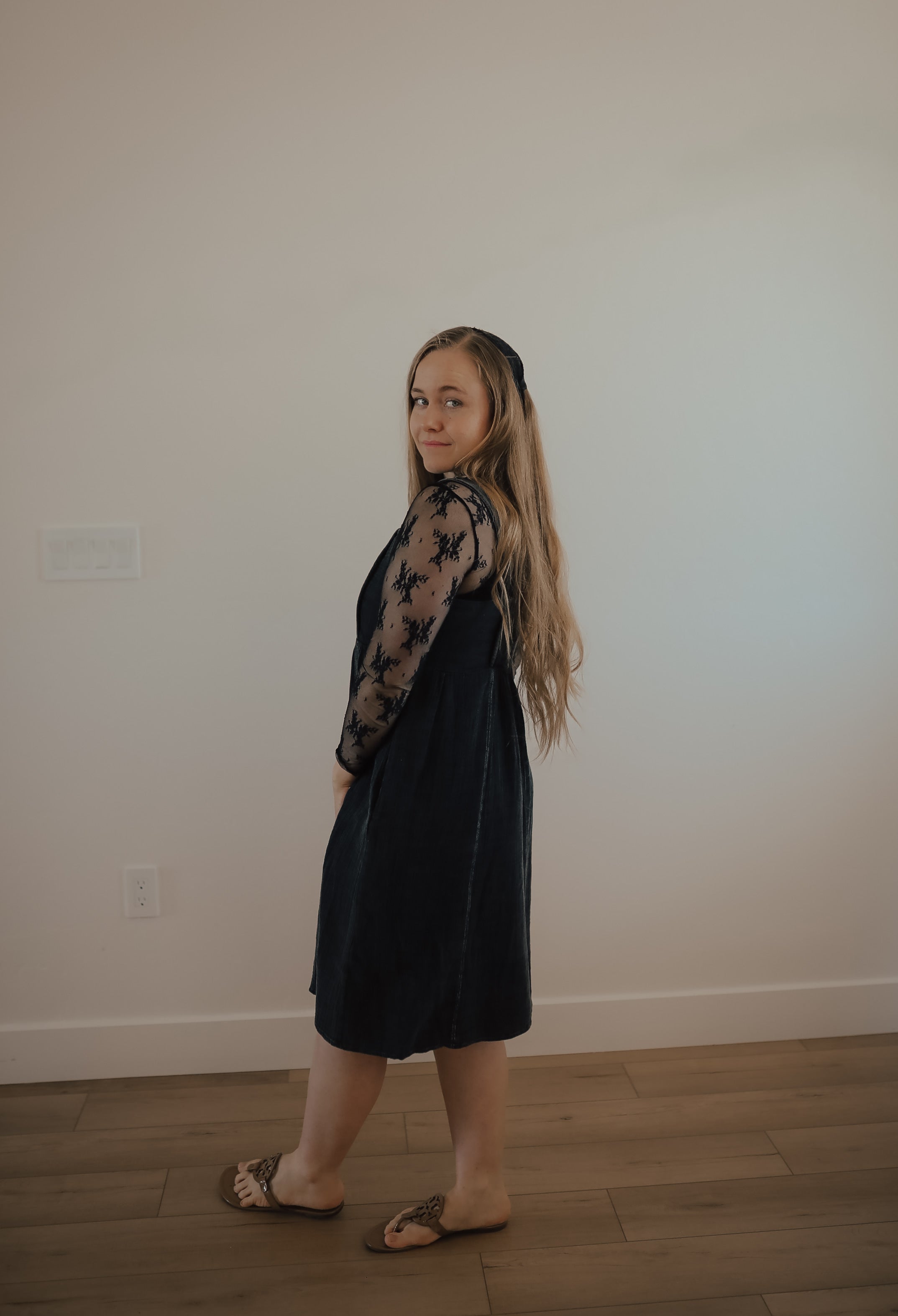 WASH DOUBLE GAUZE OVERALLL DRESS