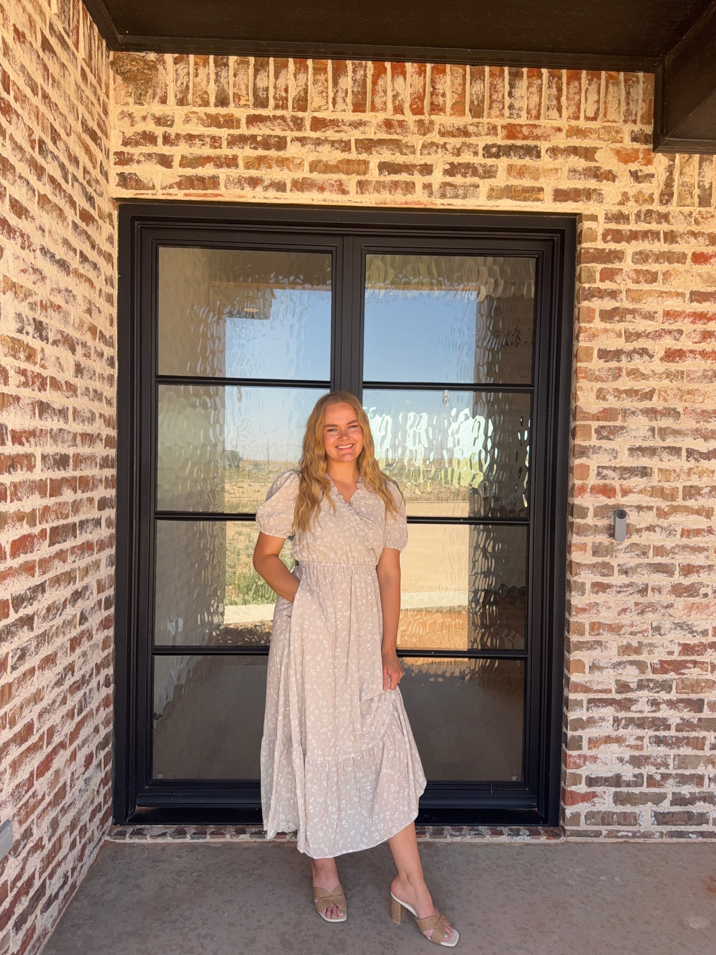 Dainty Floral Wrap Maxi Dress