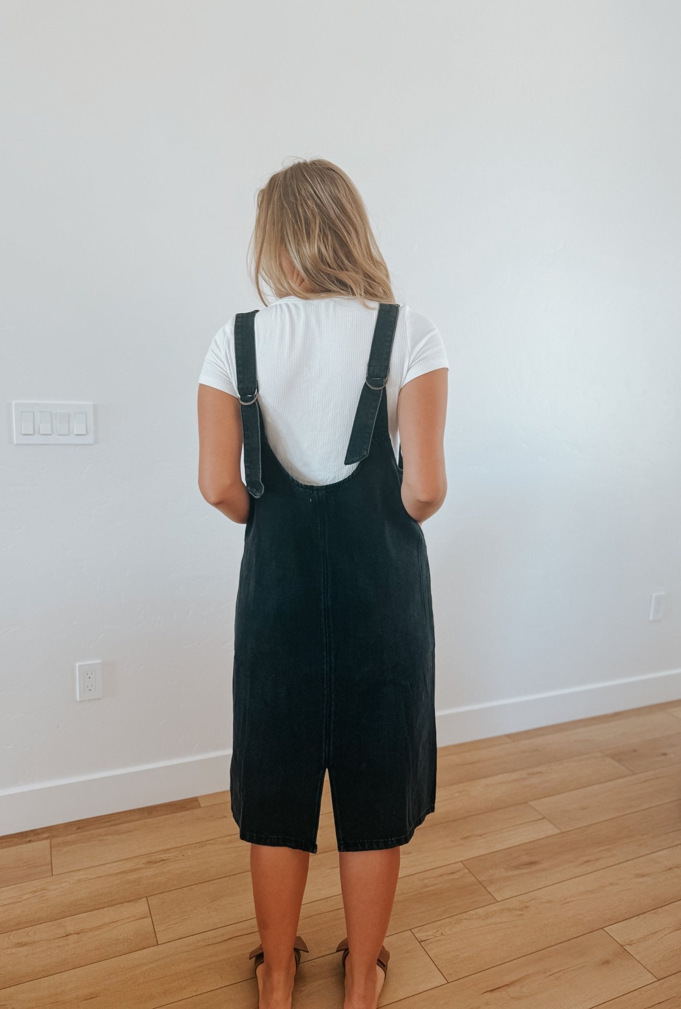 Denim Overall Dress Black - Dresses - Duviboutique