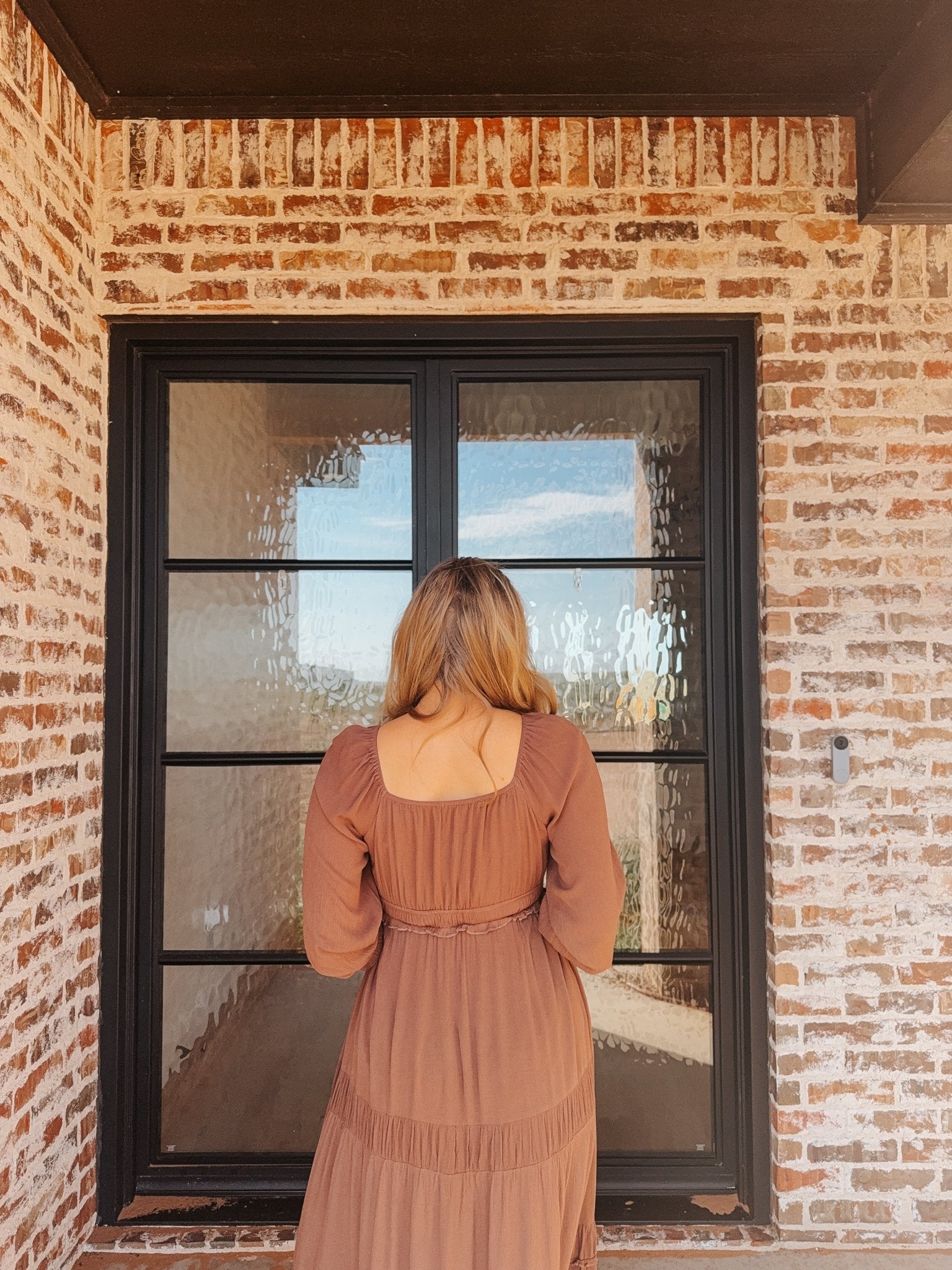 Gathered Square Neck Maxi Dress MOCHA - Duviboutique