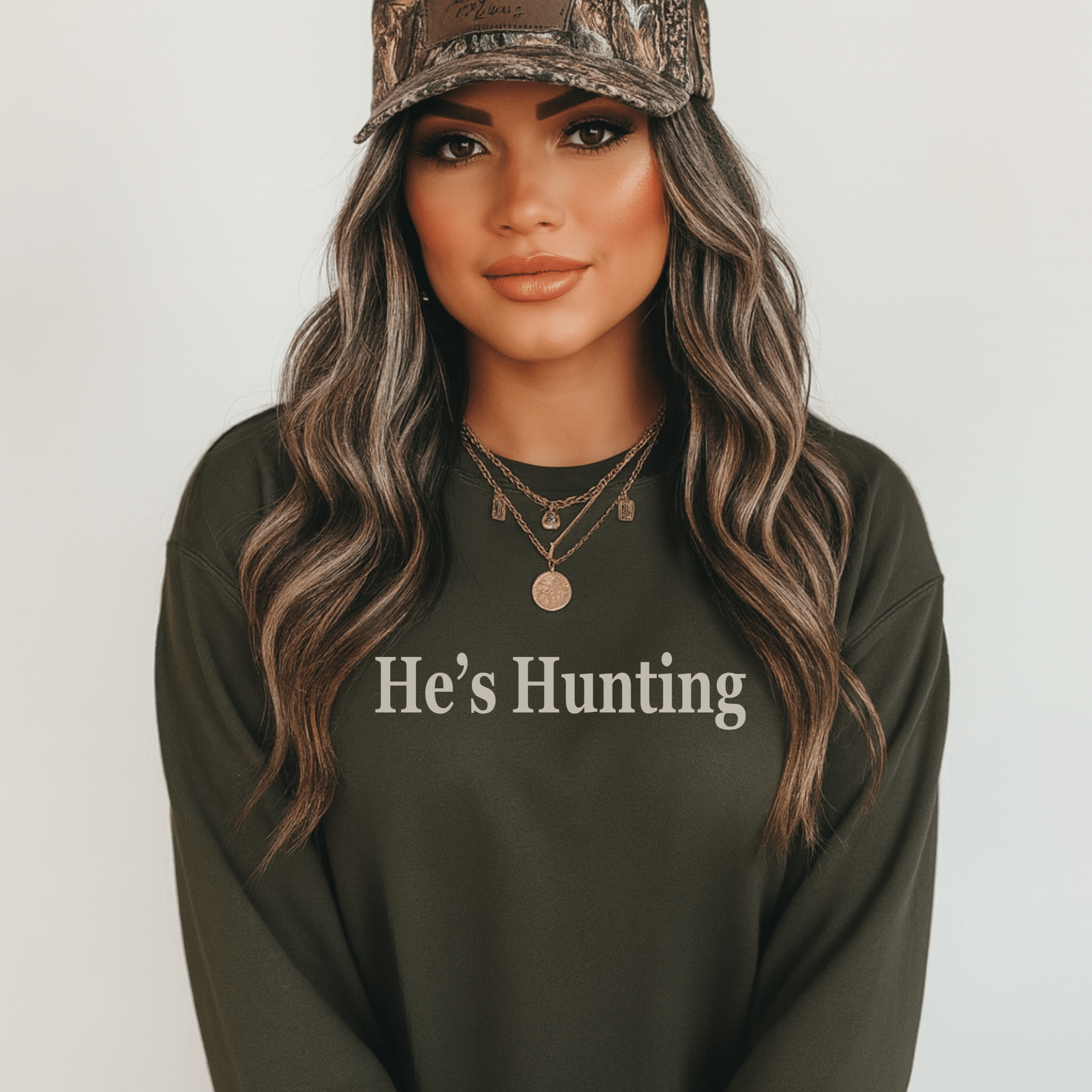He’s Hunting Crewneck Sweatshirt - Duviboutique