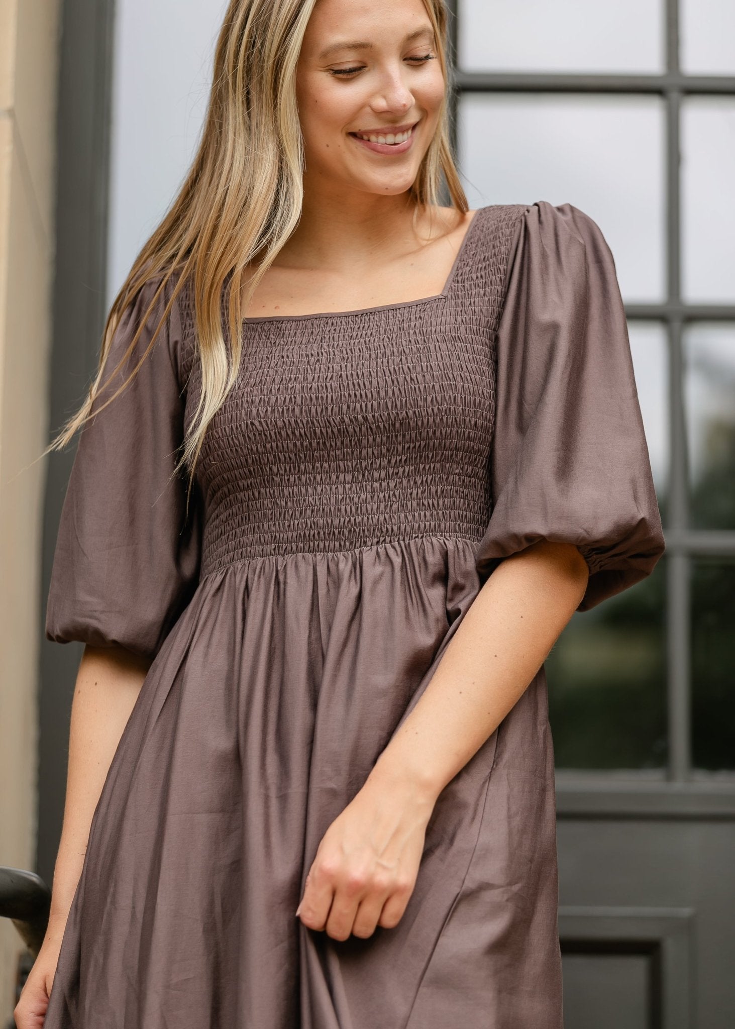 Kayleen Smocked Bodice Maxi Dress - IC Dresses - Duviboutique