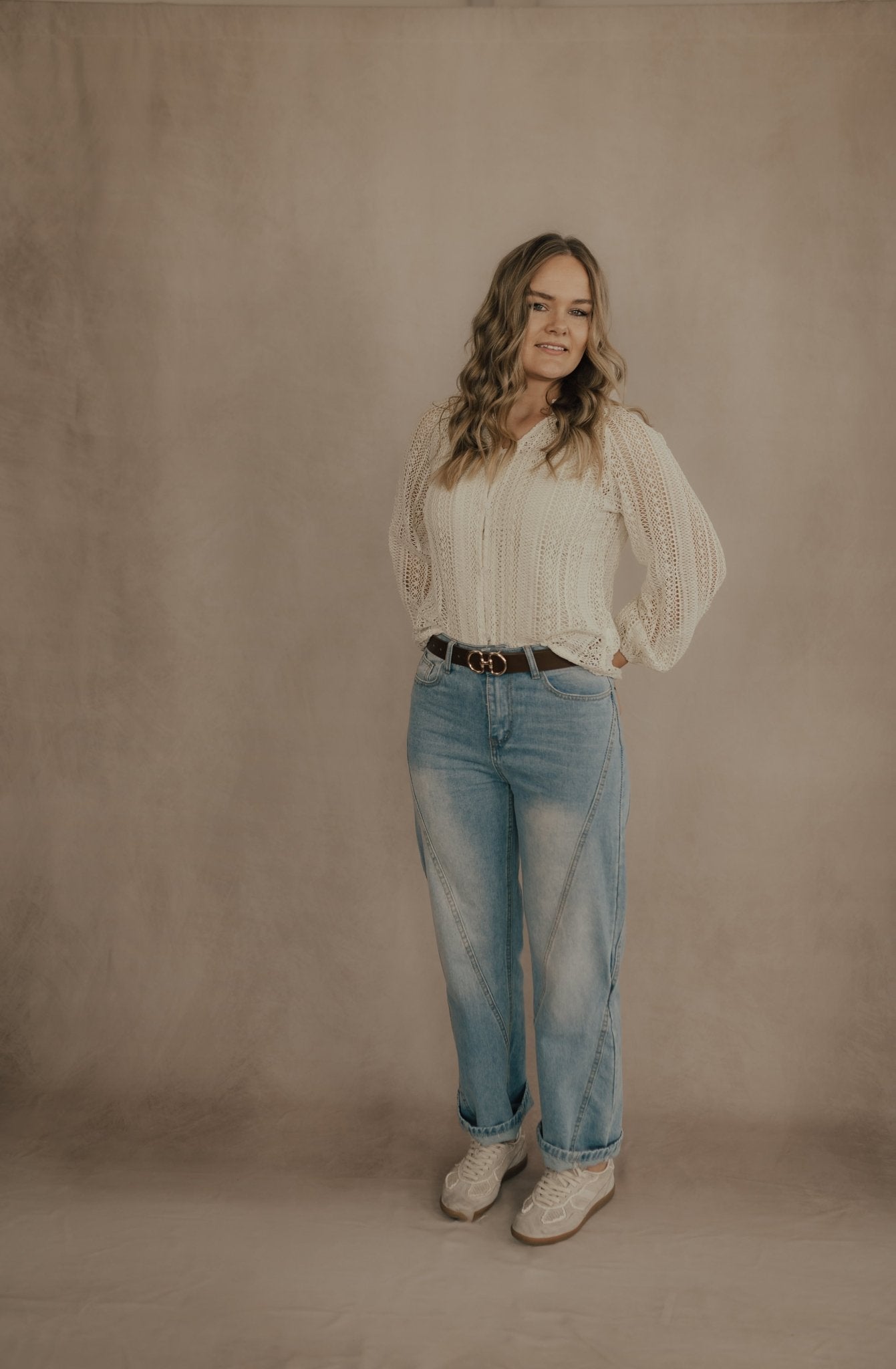 LOOSE STITCH WIDE LEG JEANS - JEANS - Duviboutique