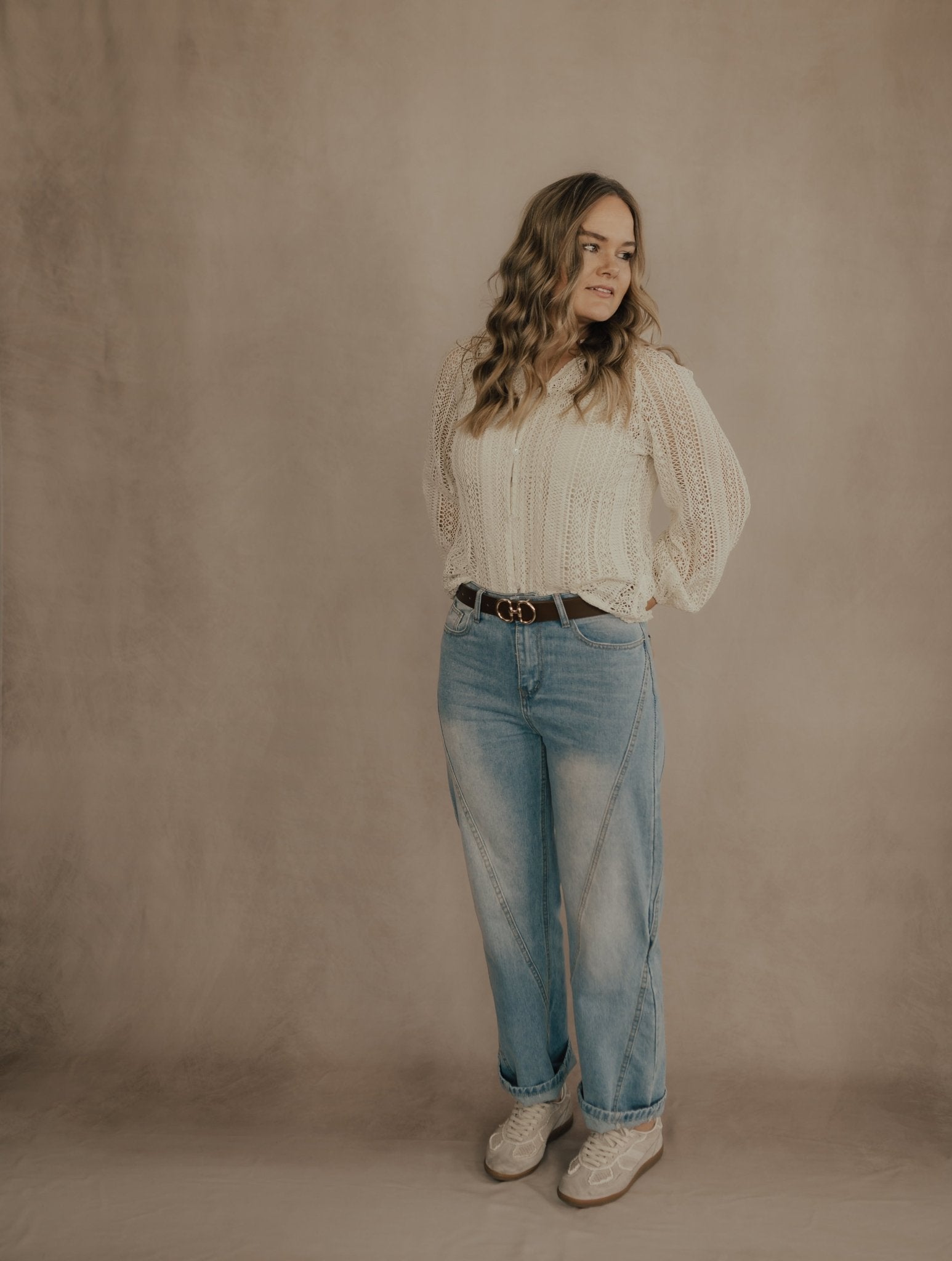 LOOSE STITCH WIDE LEG JEANS - JEANS - Duviboutique