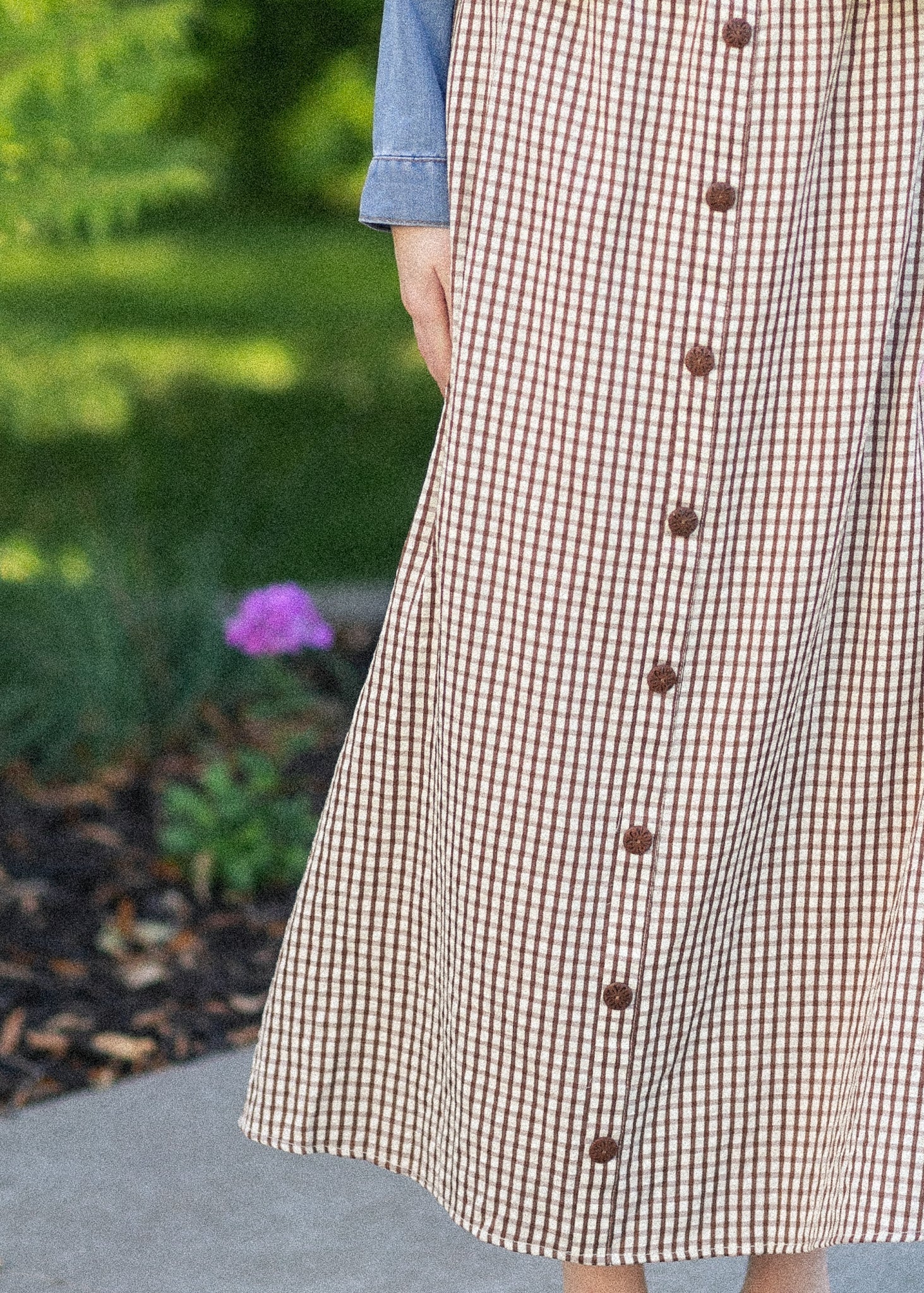 McKenna Gingham Maxi Skirt - IC Skirts - Duviboutique