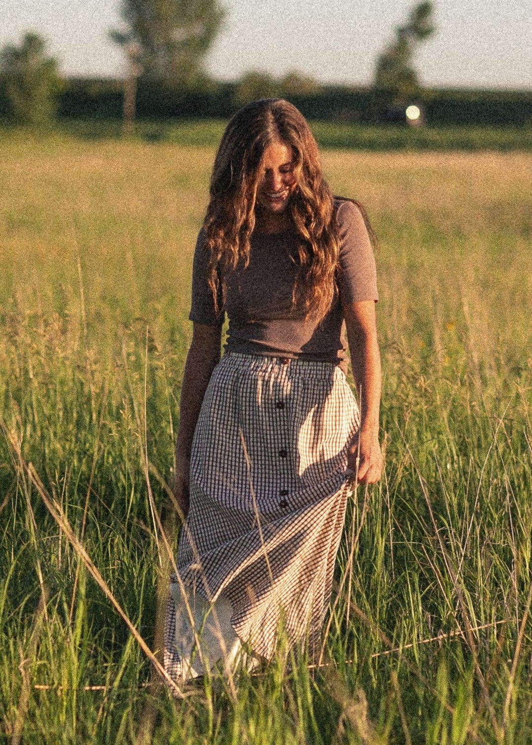 McKenna Gingham Maxi Skirt - IC Skirts - Duviboutique