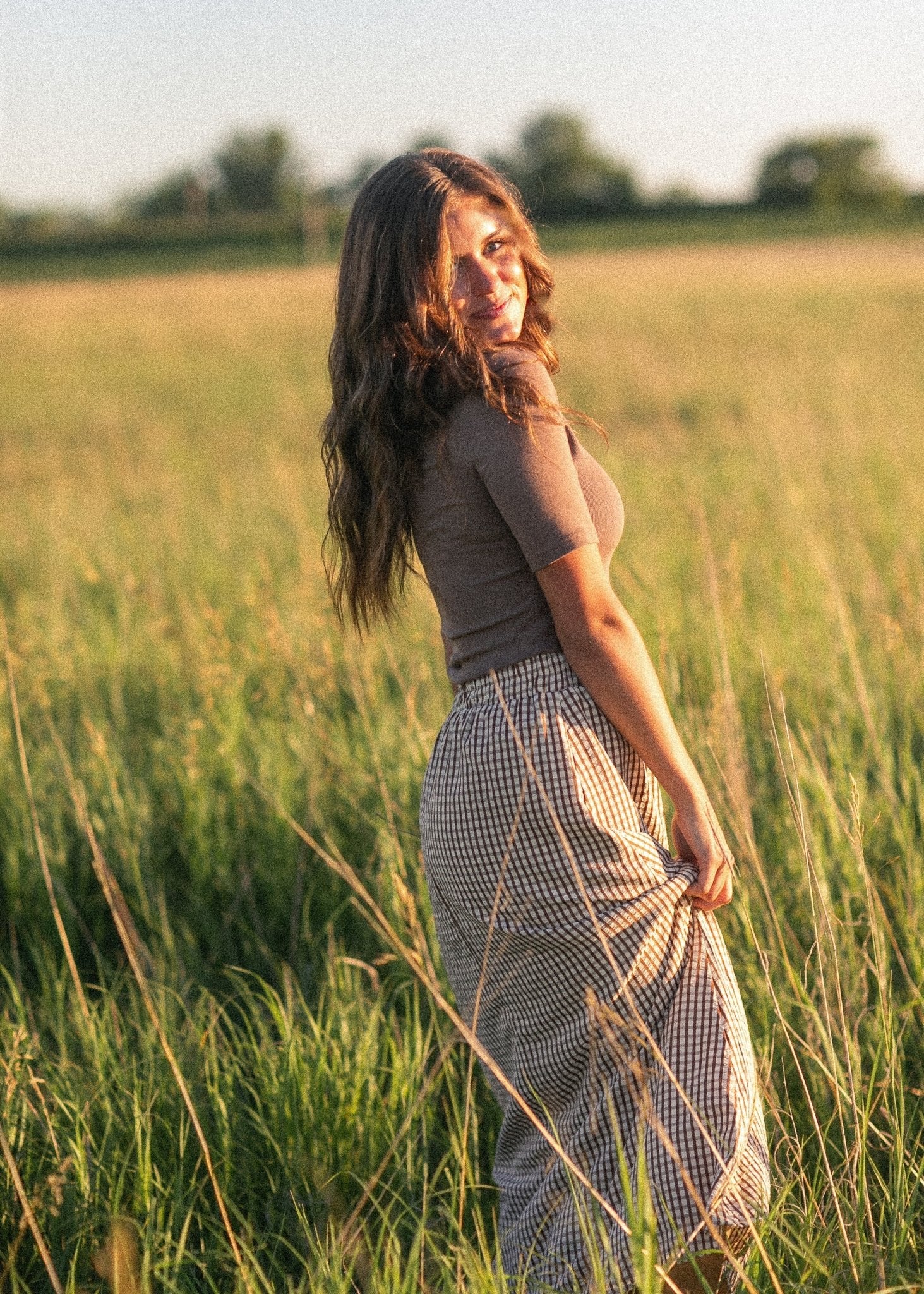 McKenna Gingham Maxi Skirt - IC Skirts - Duviboutique