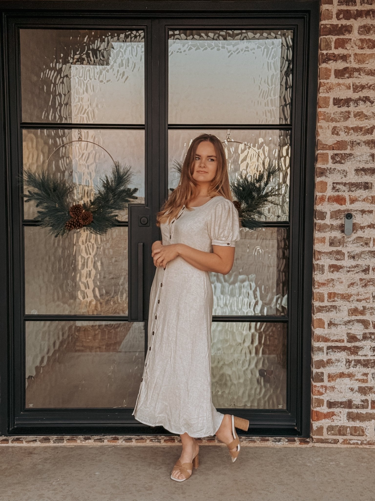 Linen maxi dress - Duviboutique