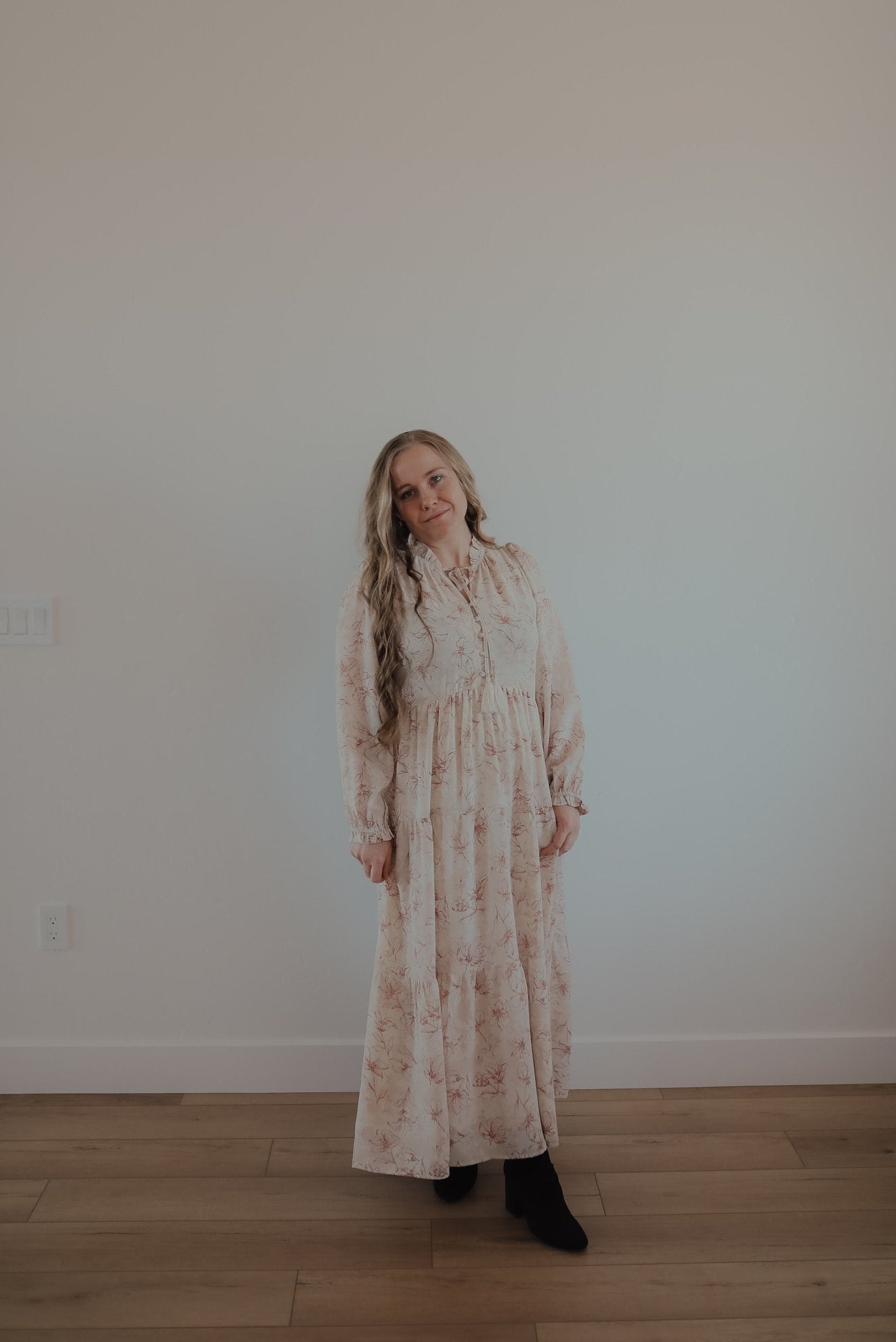 Elegant Floral Maxi Dress - Duviboutique