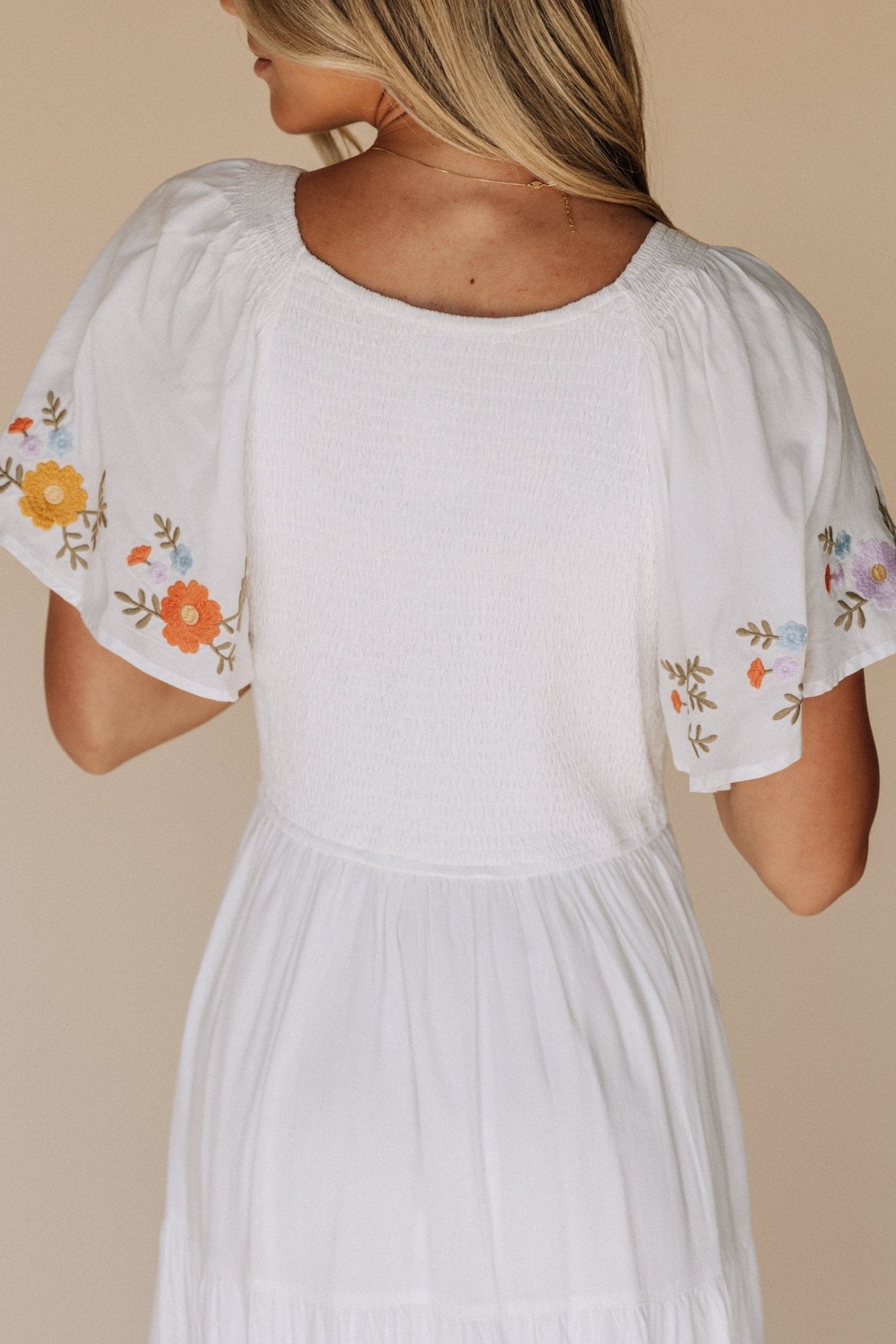 Sicily Embroidered Midi Dress - Dresses - Duviboutique