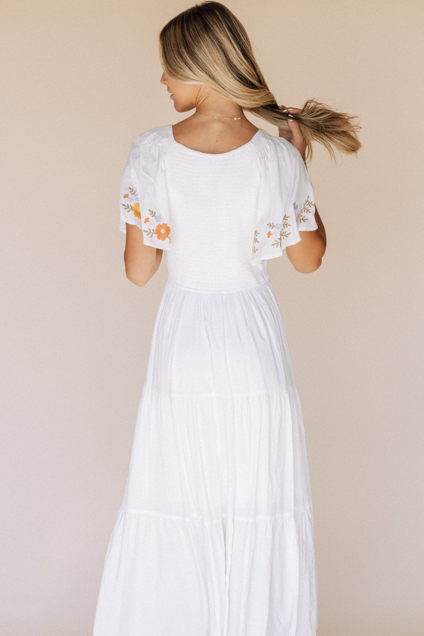 Sicily Embroidered Midi Dress - Dresses - Duviboutique