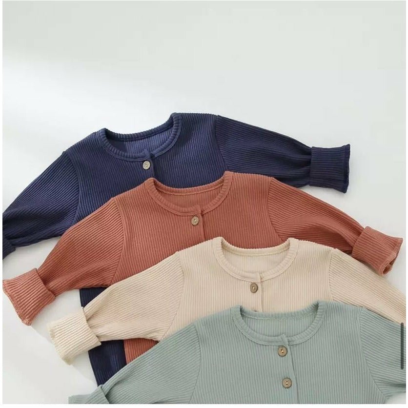 RIBBED LONG SLEEVE JUMPSUIT ( RUST ) - ribbed longsleeve jumpsuit - Duviboutique