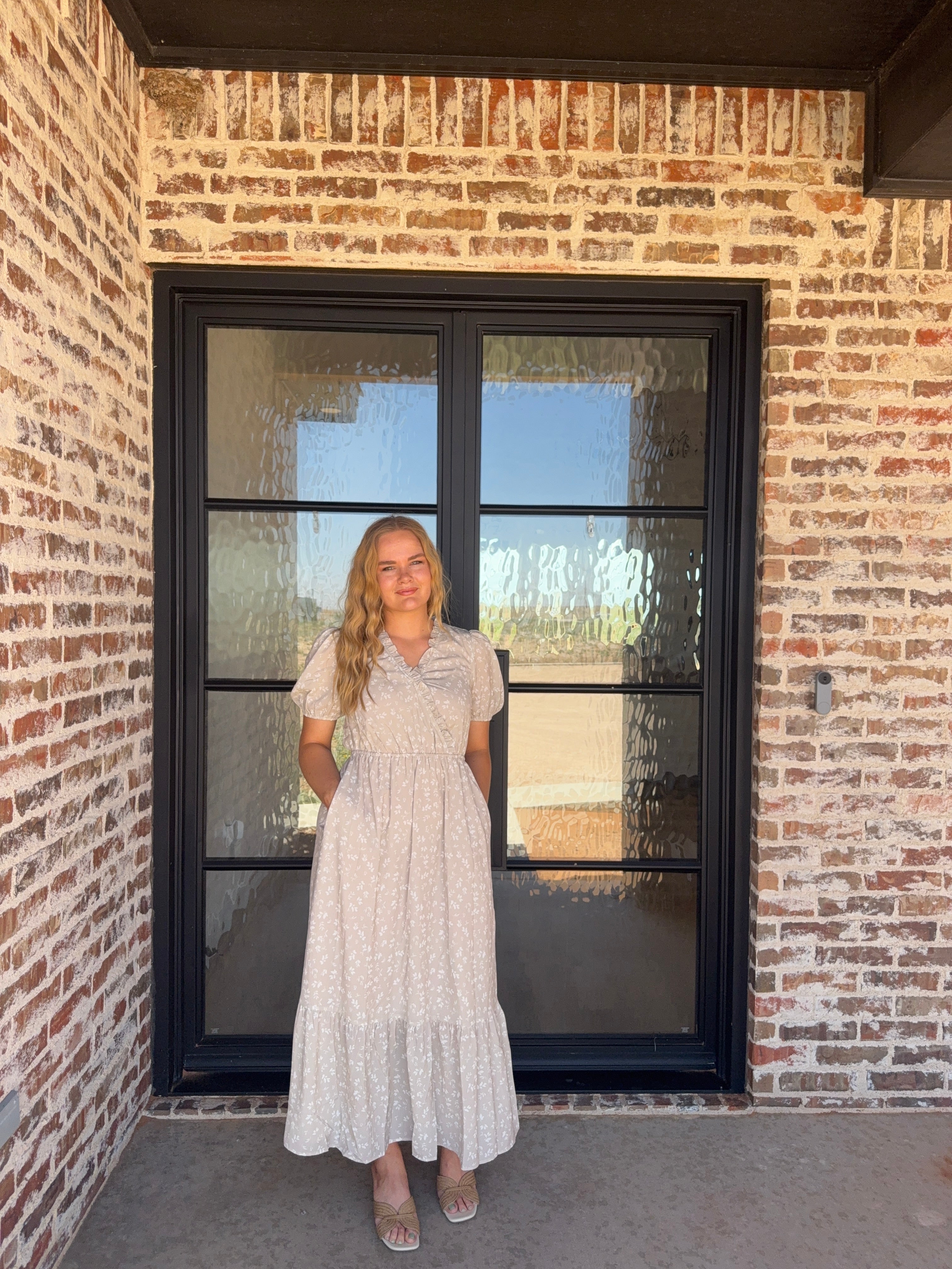 Dainty Floral Wrap Maxi Dress