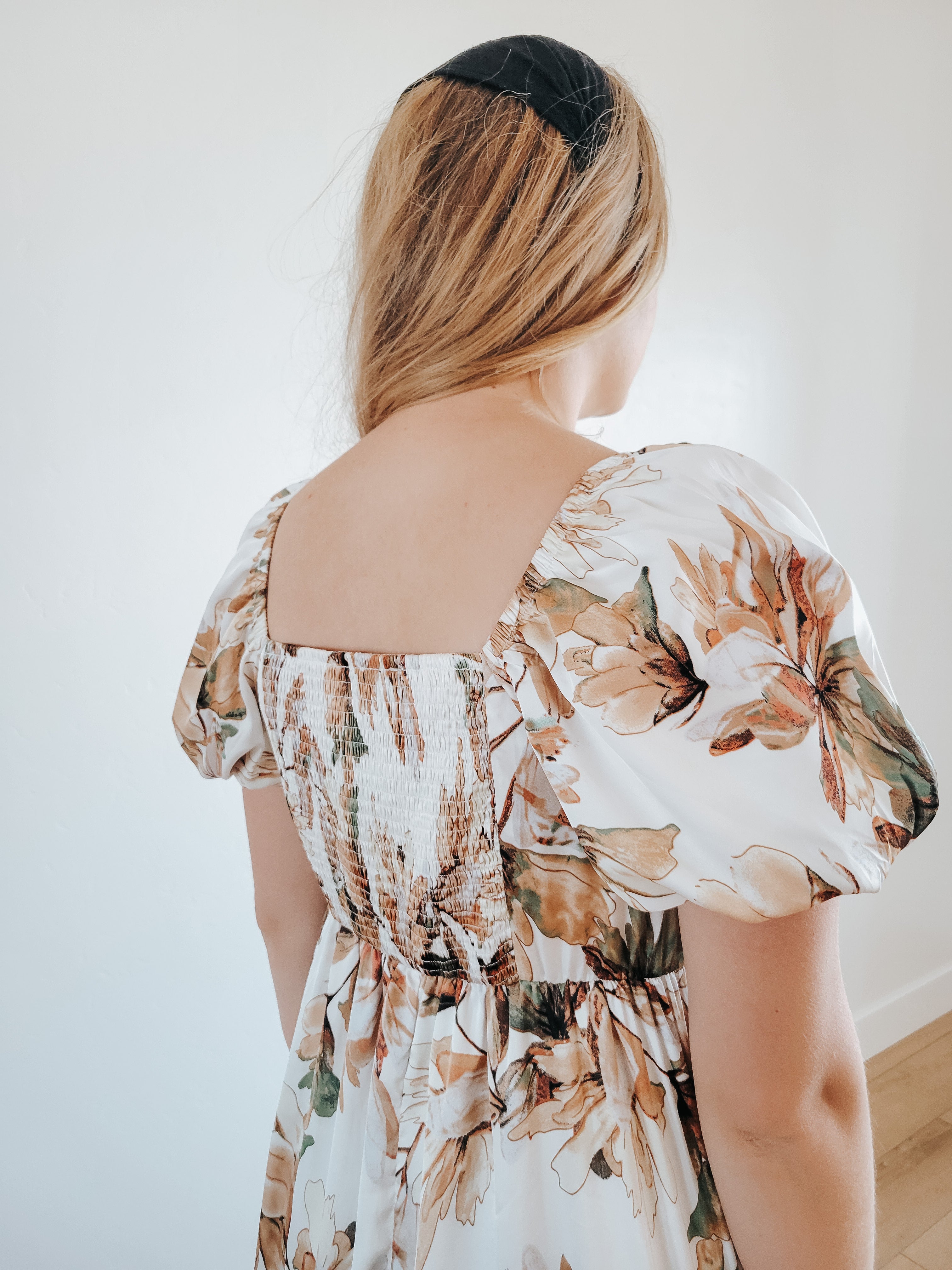 Watercolor floral dress