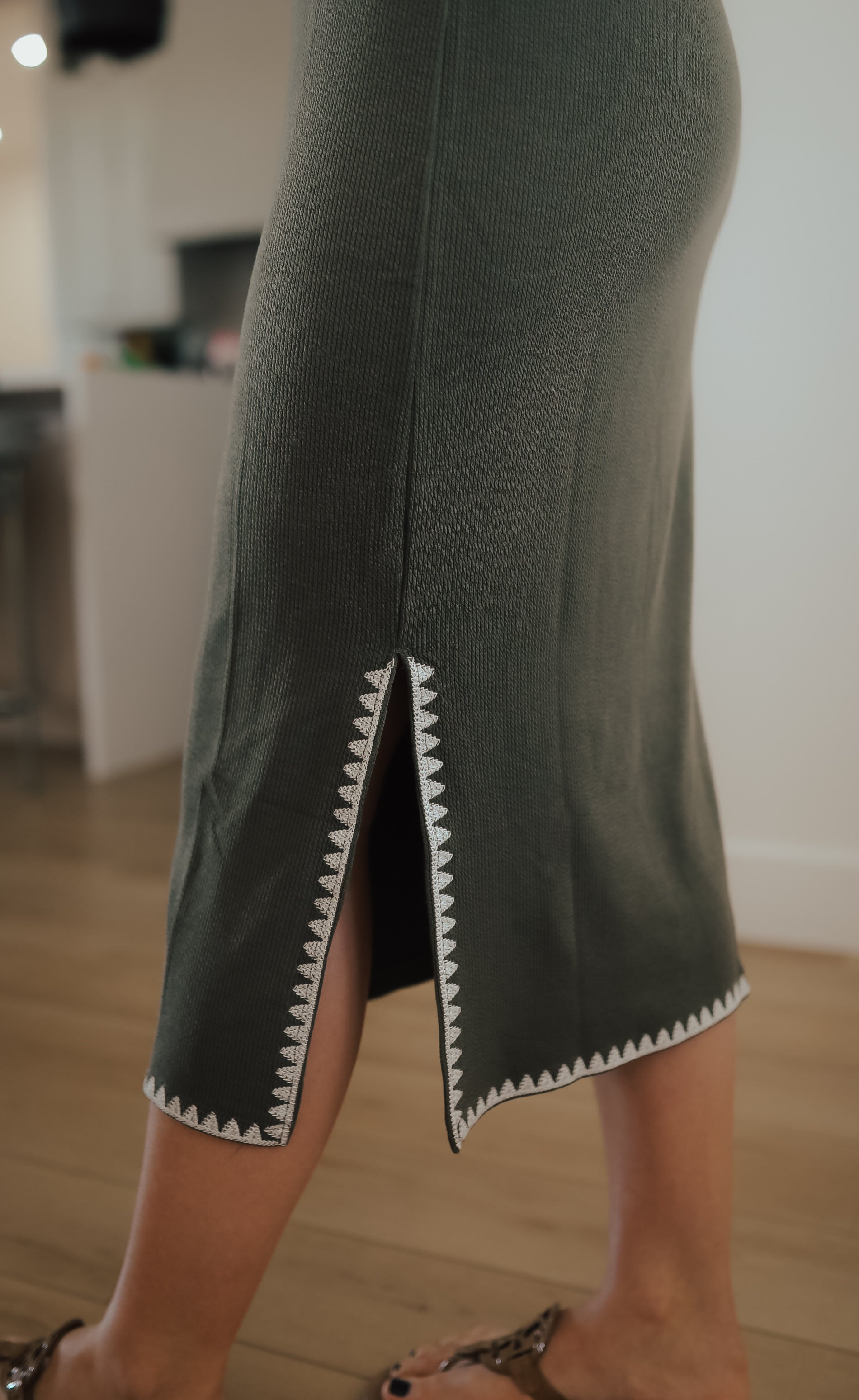 GREEN T-SHIRT DRESS