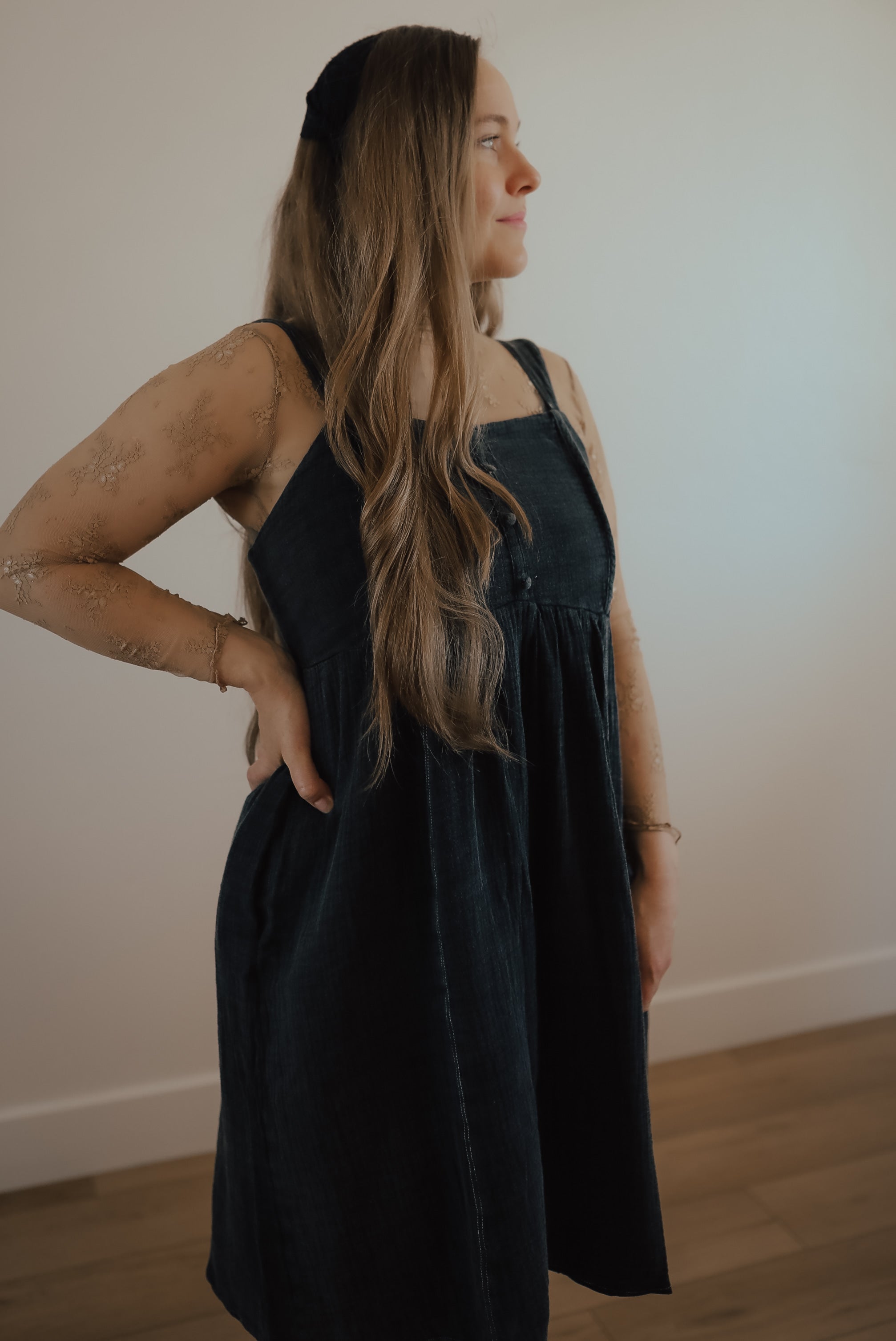 SHEER LACE LONG SLEEVE SHIRT