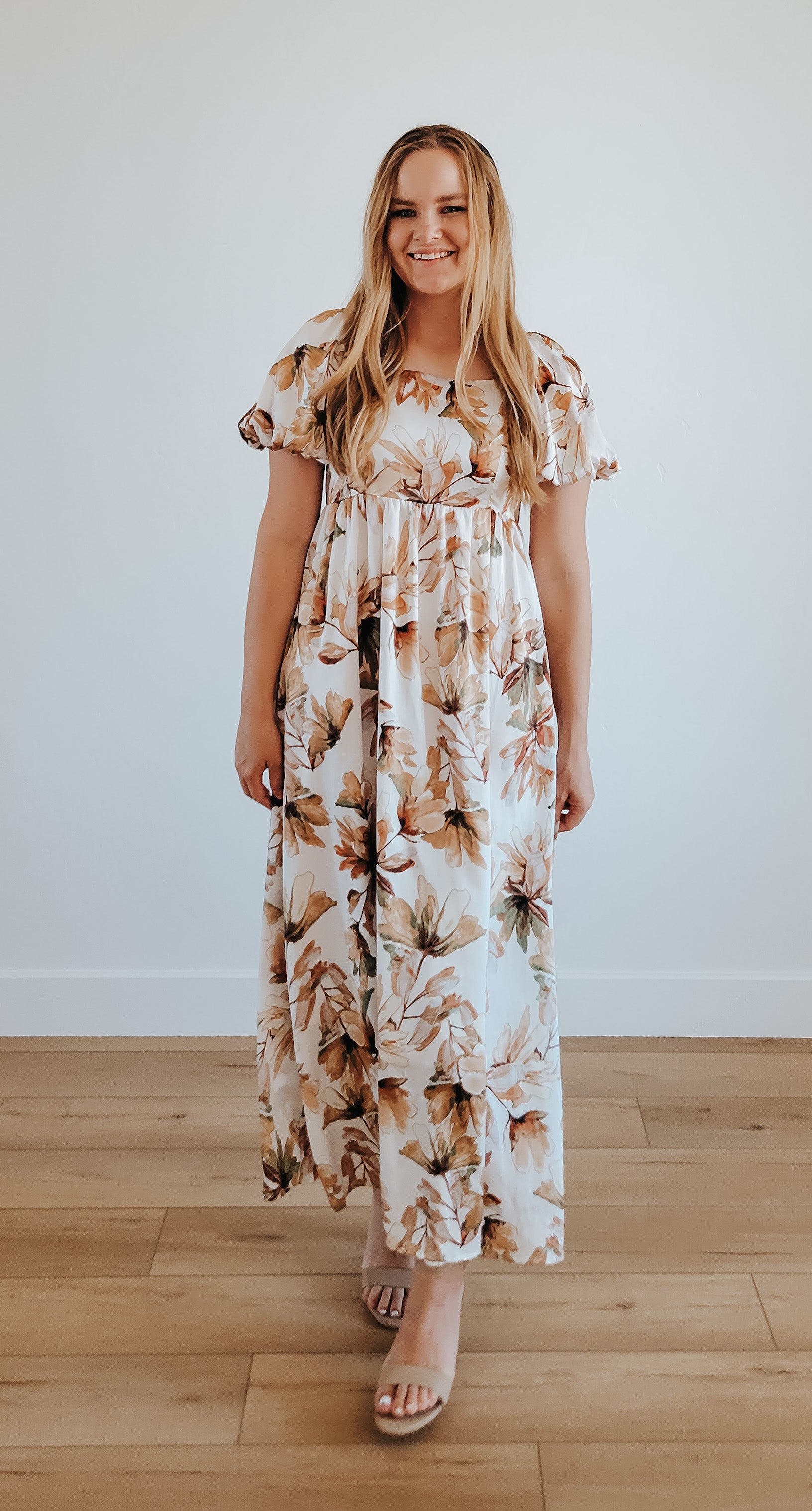 Watercolor floral dress