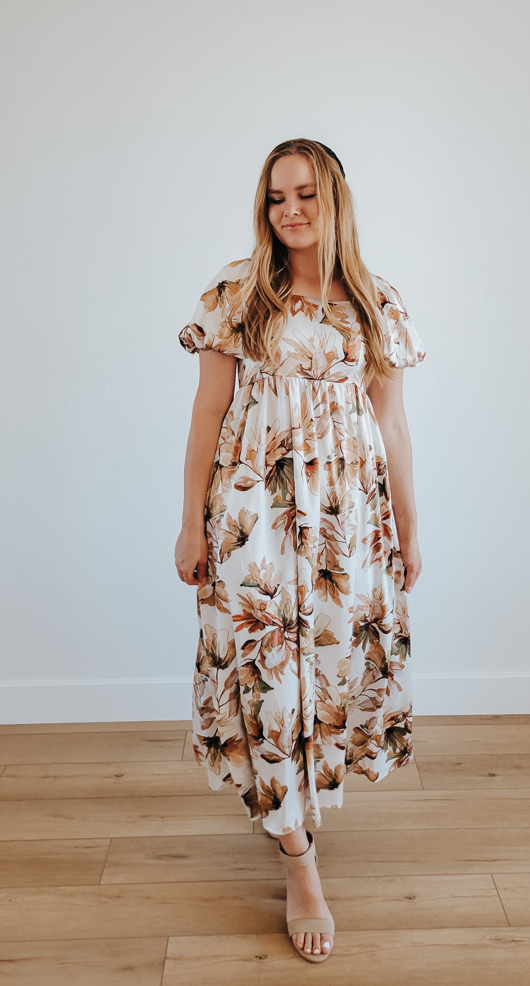 Watercolor floral dress