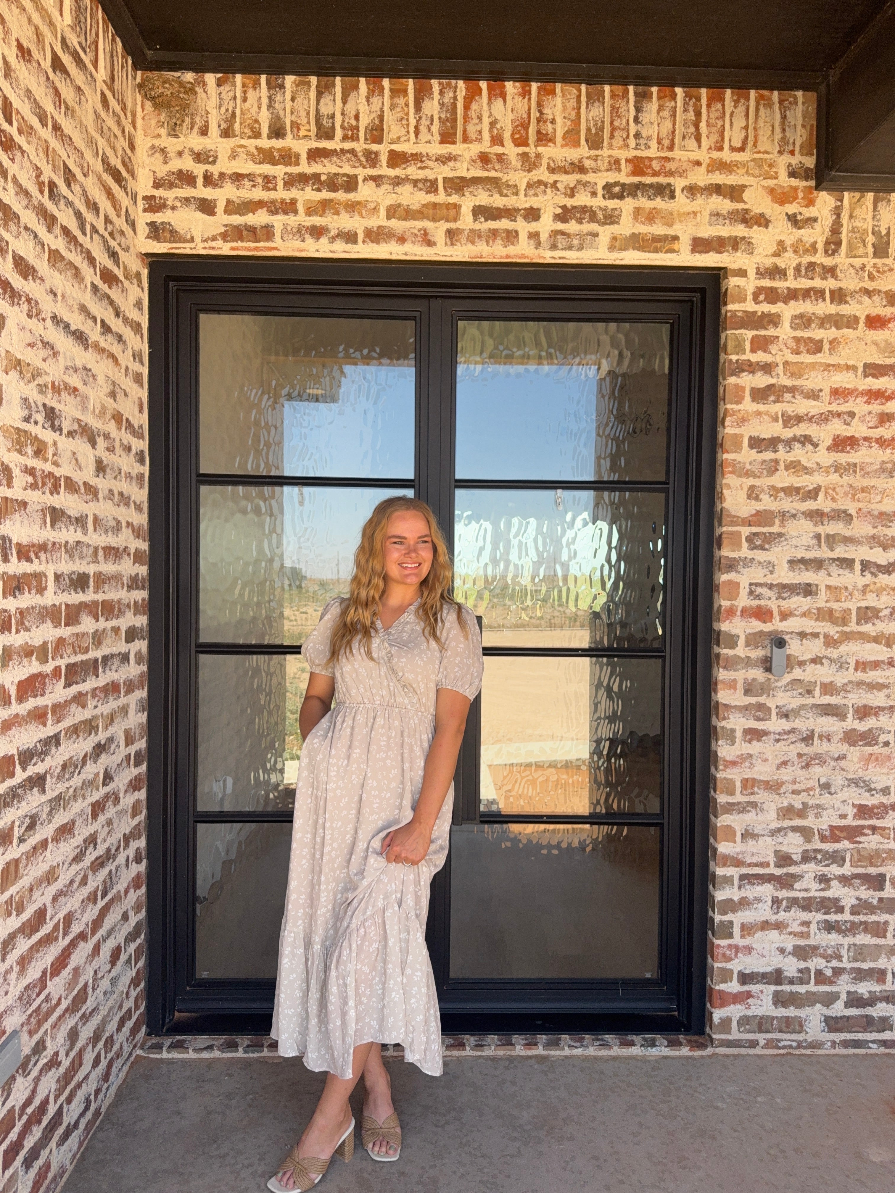 Dainty Floral Wrap Maxi Dress