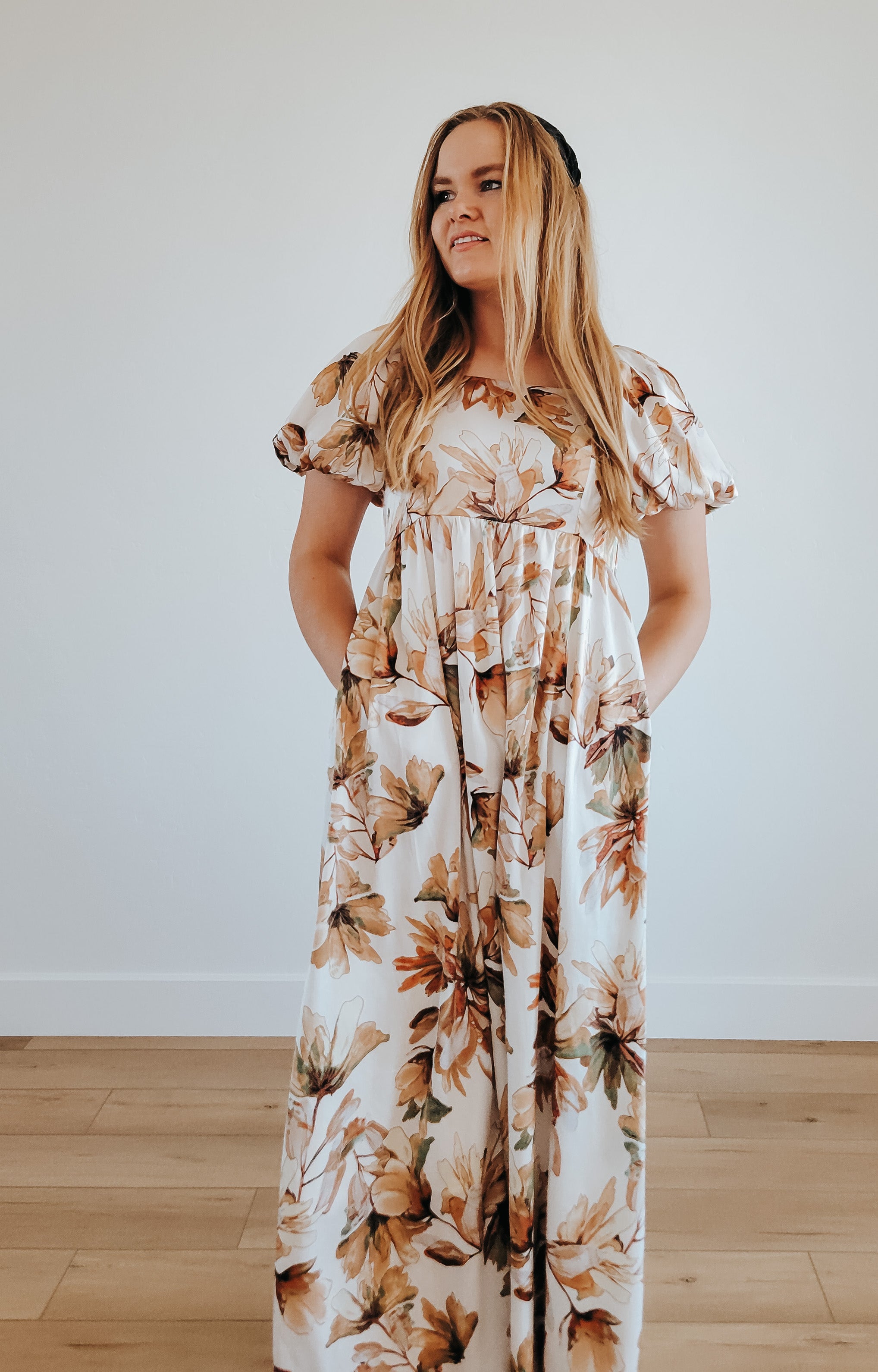 Watercolor floral dress