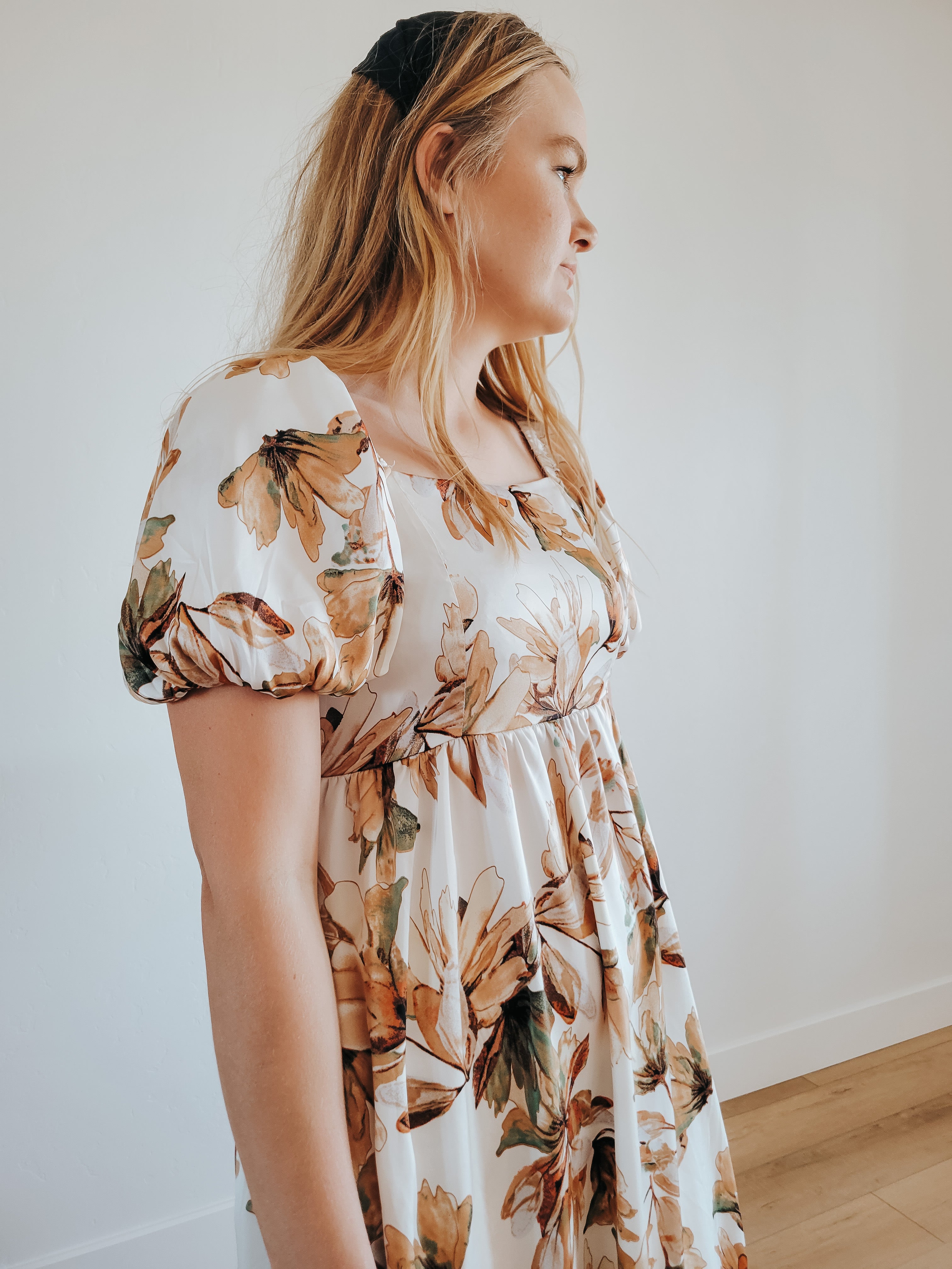 Watercolor floral dress