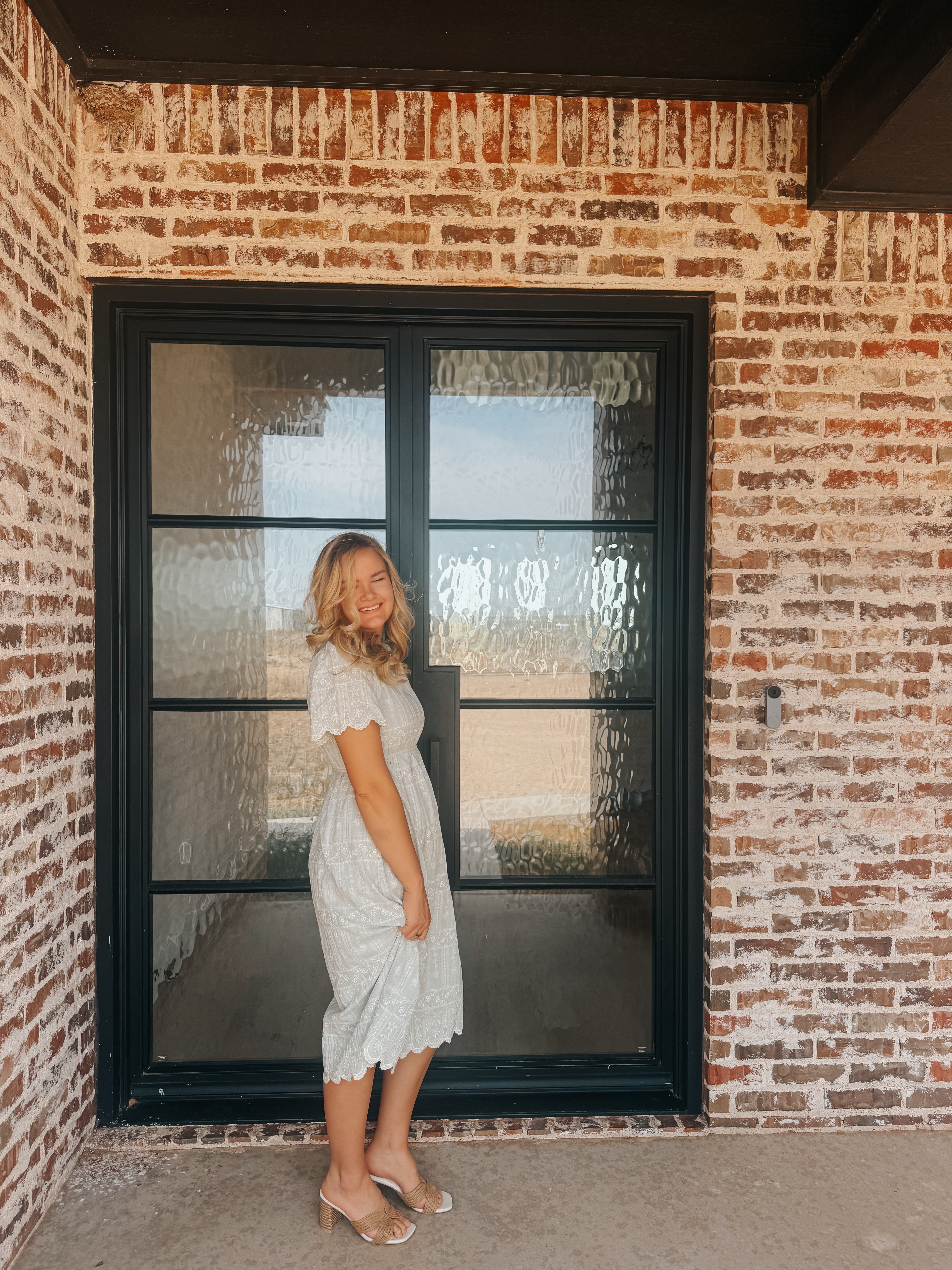 EMBROIDERED SAGE MIDI DRESS
