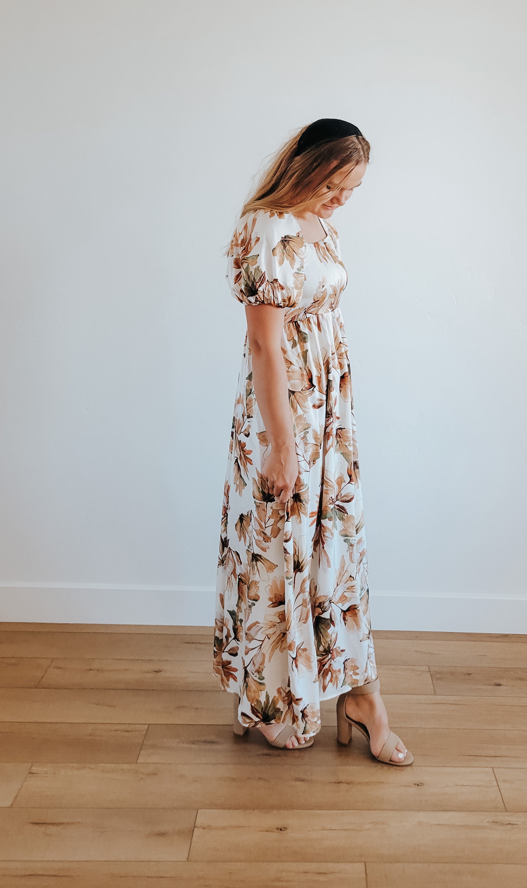 Watercolor floral dress