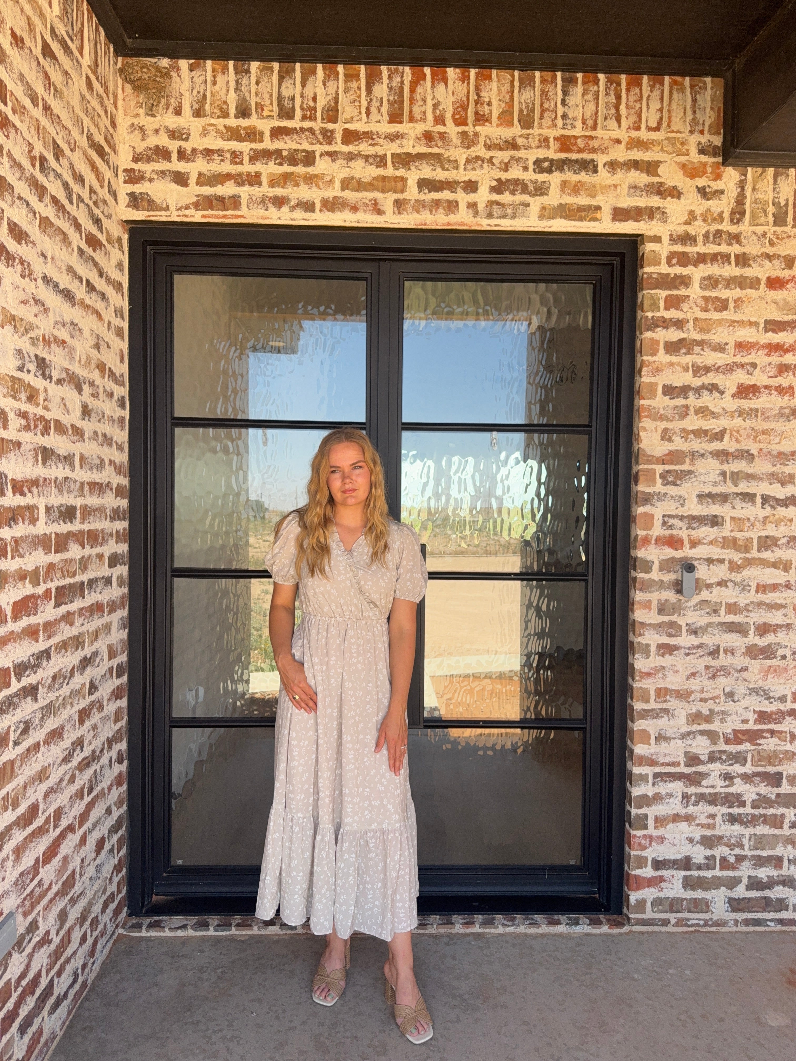 Dainty Floral Wrap Maxi Dress