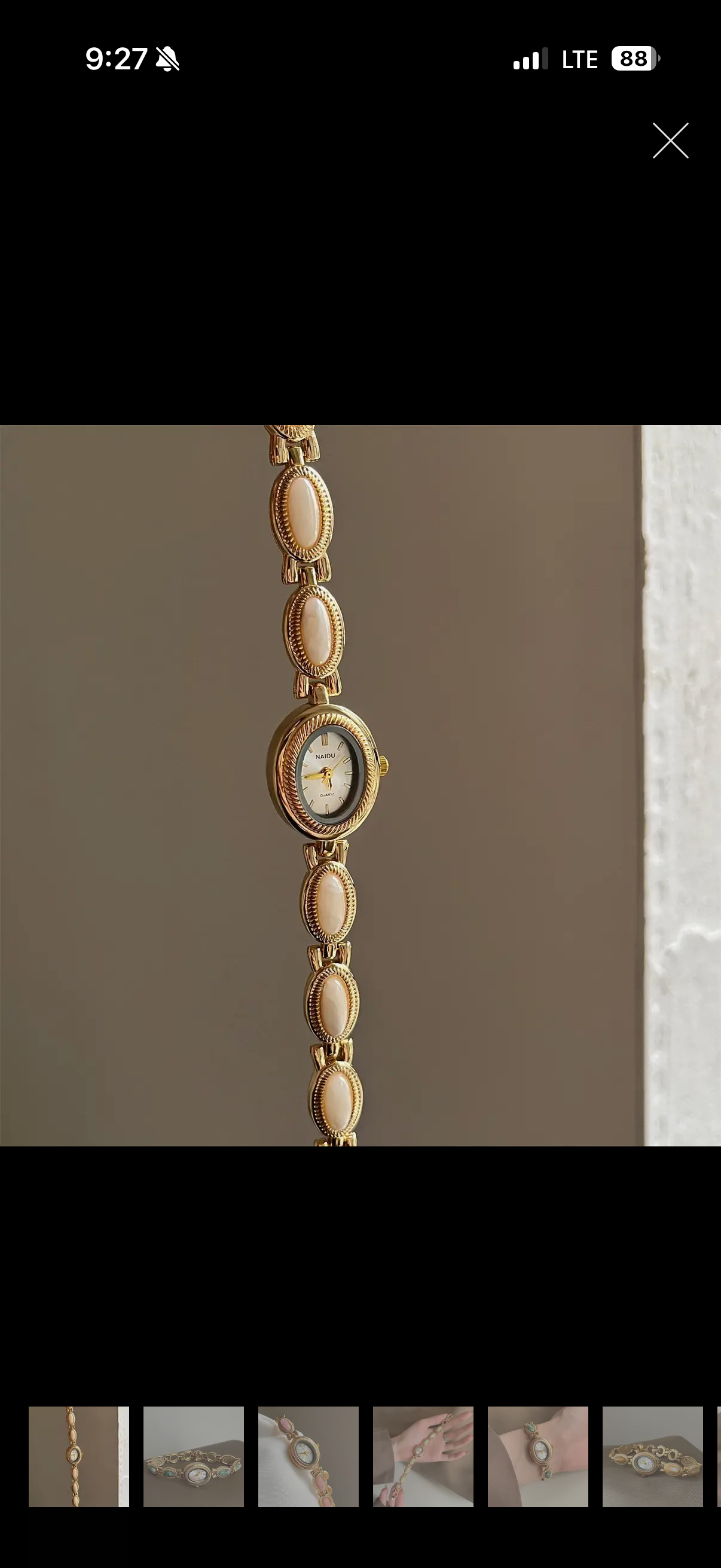 Vintage Gold Oval Dial Bracelet Quartz Watch