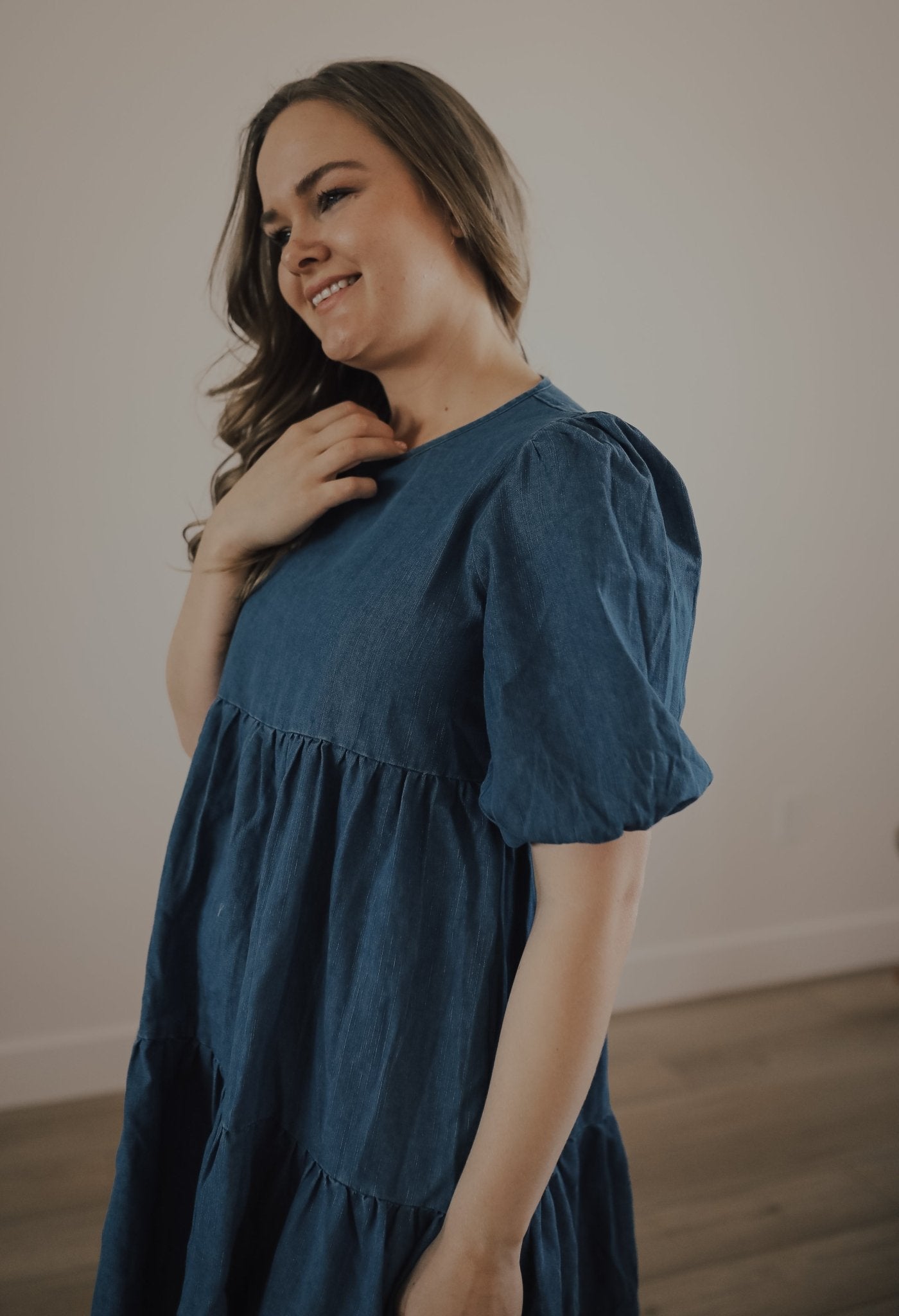 Vintage denim dress - modest dresses - women's outfits -  Duviboutique