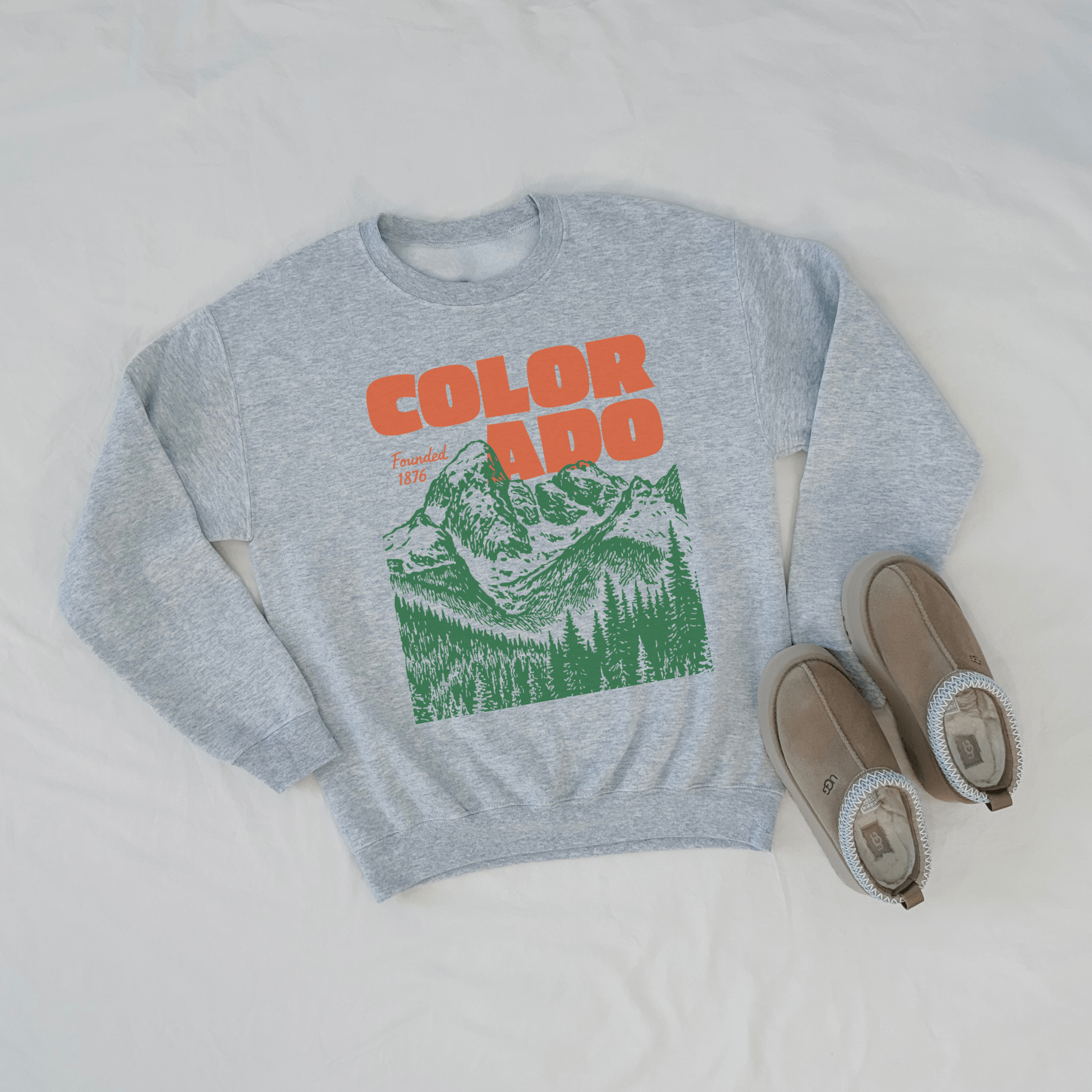 Colorado Founded 1876 Crewneck | Retro Mountain Sweatshirt - Duviboutique