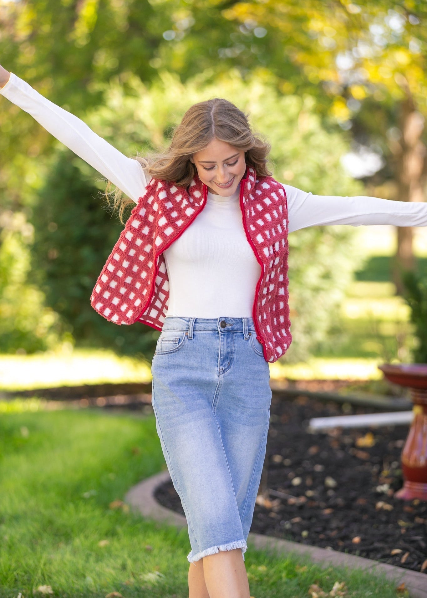 Drew Raw Hem Midi Denim Skirt - IC Skirts - Duviboutique