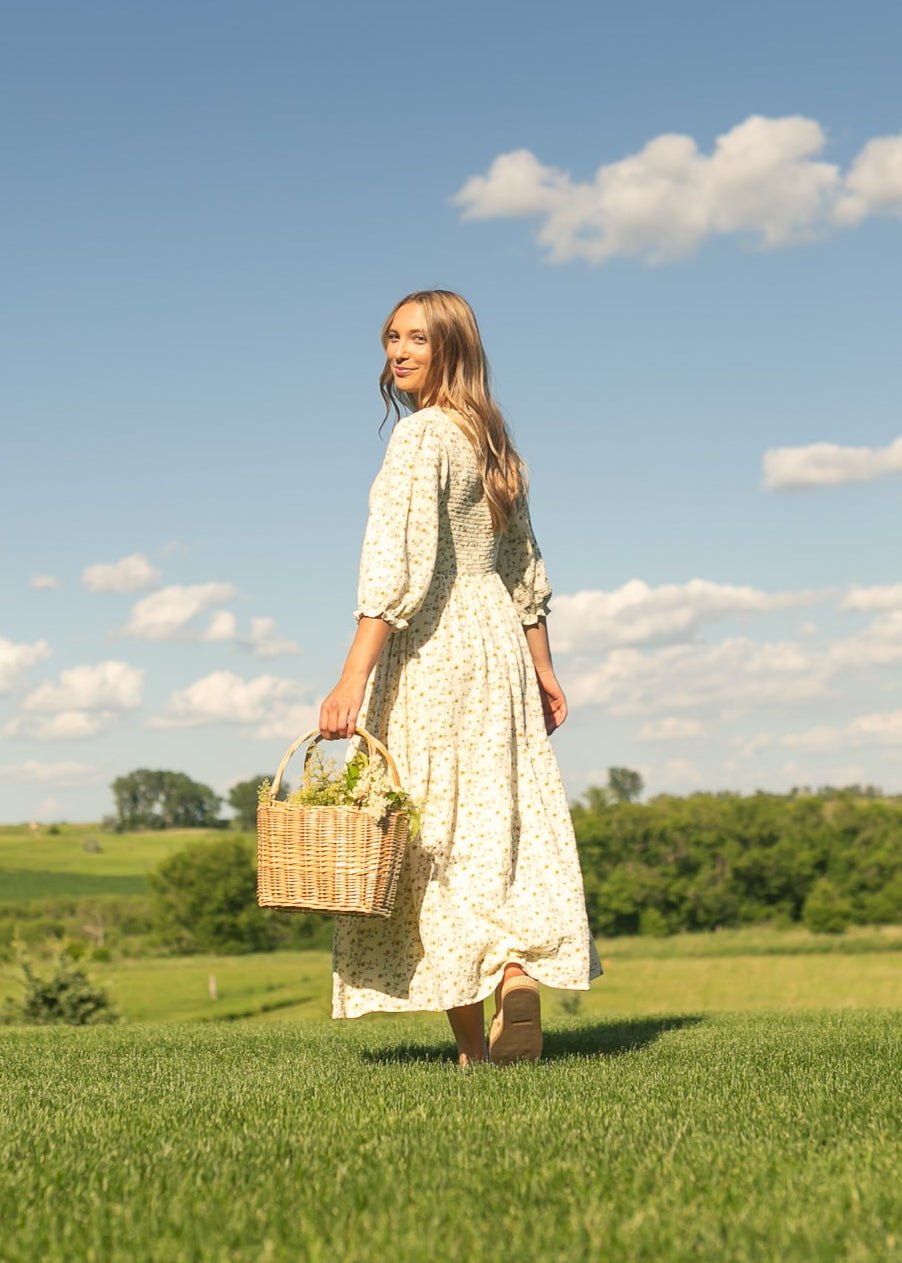 Flora Smocked Midi Dress - IC Dresses - Duviboutique