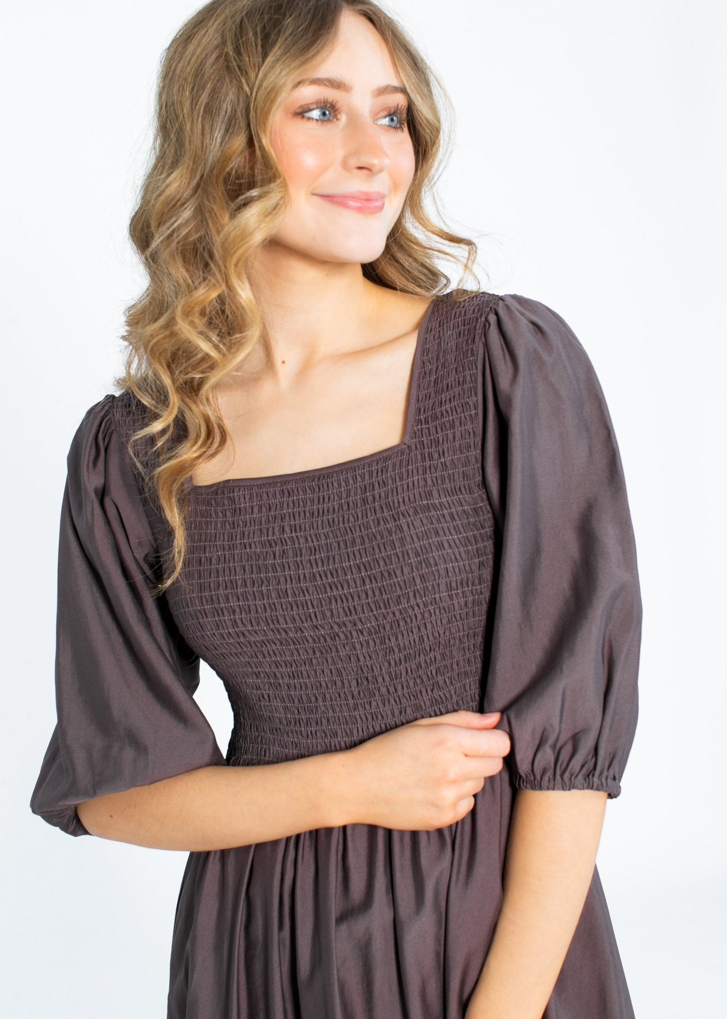 Kayleen Smocked Bodice Maxi Dress - IC Dresses - Duviboutique