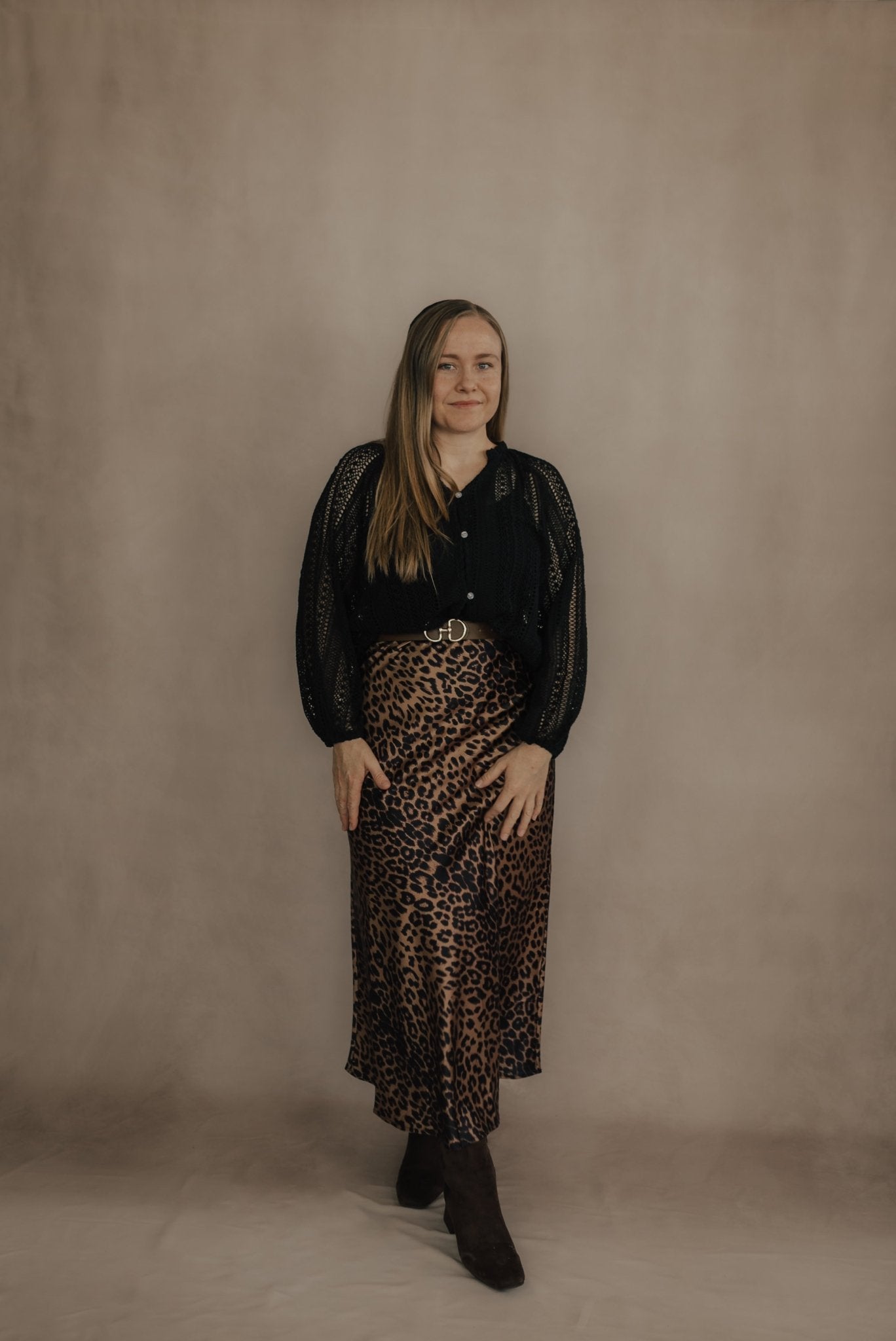 LEOPARD PRINT SATIN MAXI SKIRT - skirt - Duviboutique