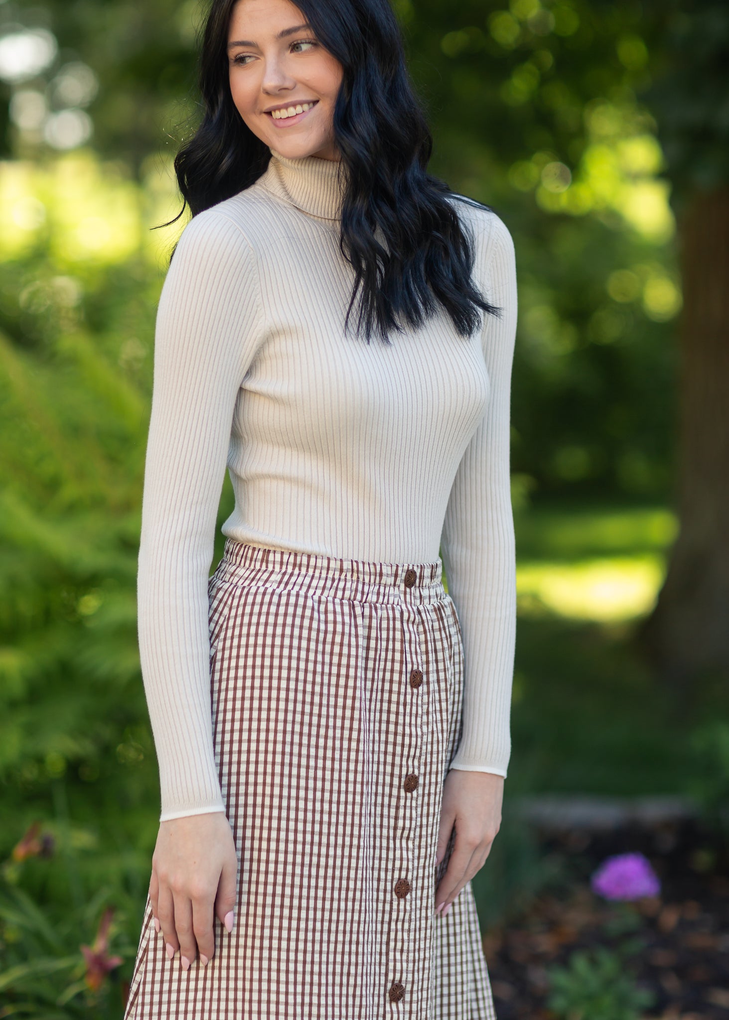 McKenna Gingham Maxi Skirt - IC Skirts - Duviboutique