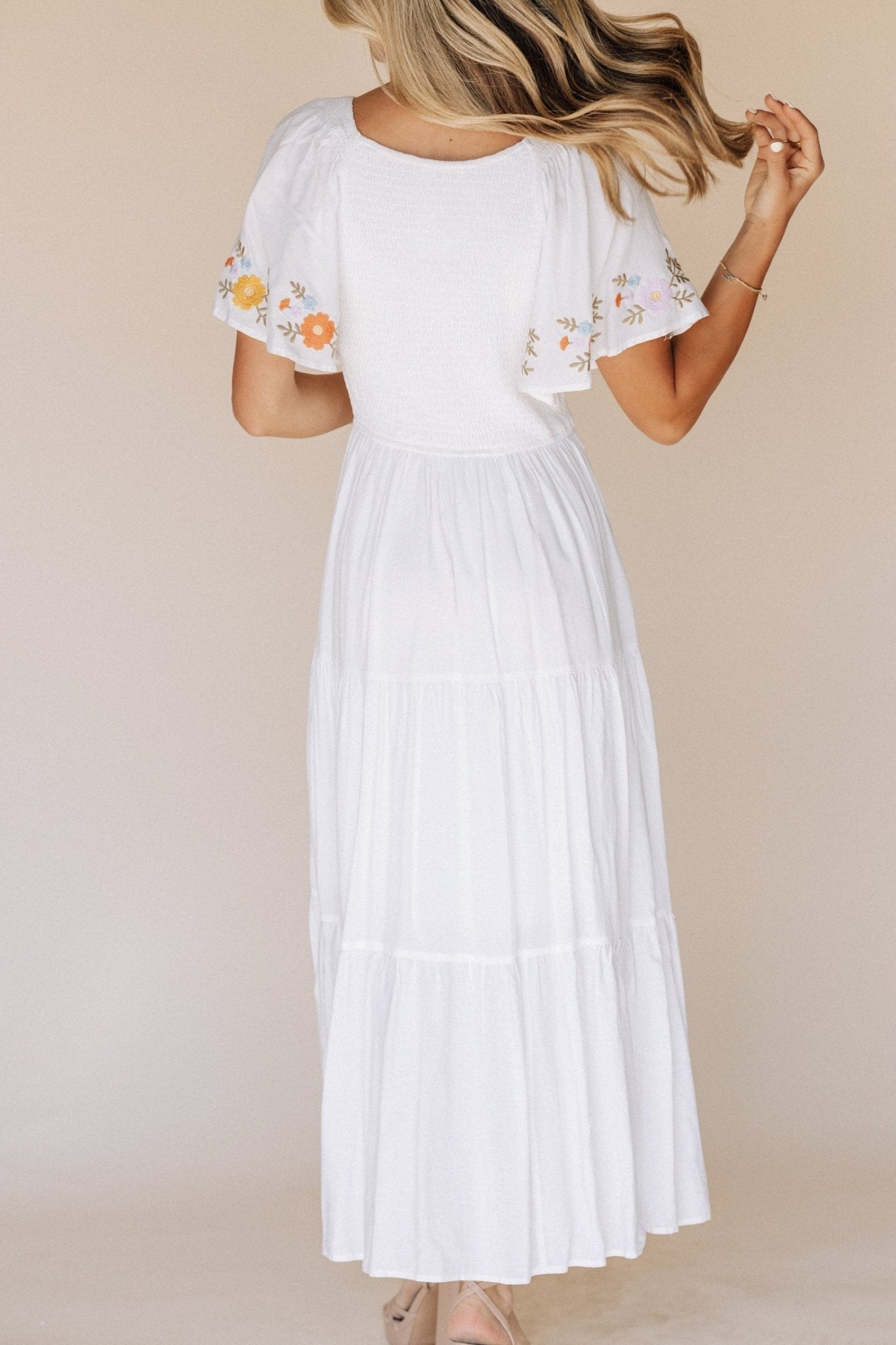 Sicily Embroidered Midi Dress - Dresses - Duviboutique