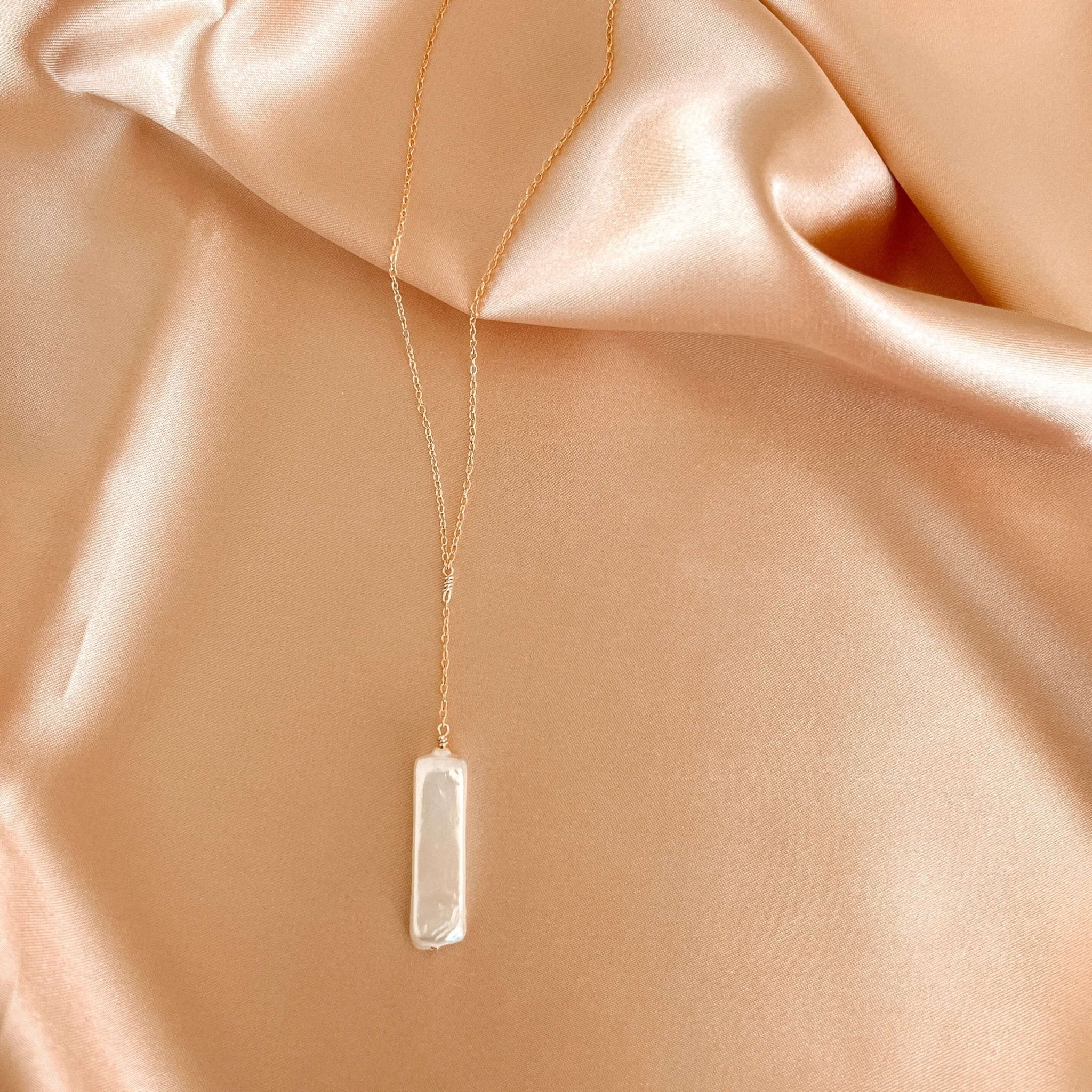 Stick Pearl Y Necklace - Necklaces - Duviboutique