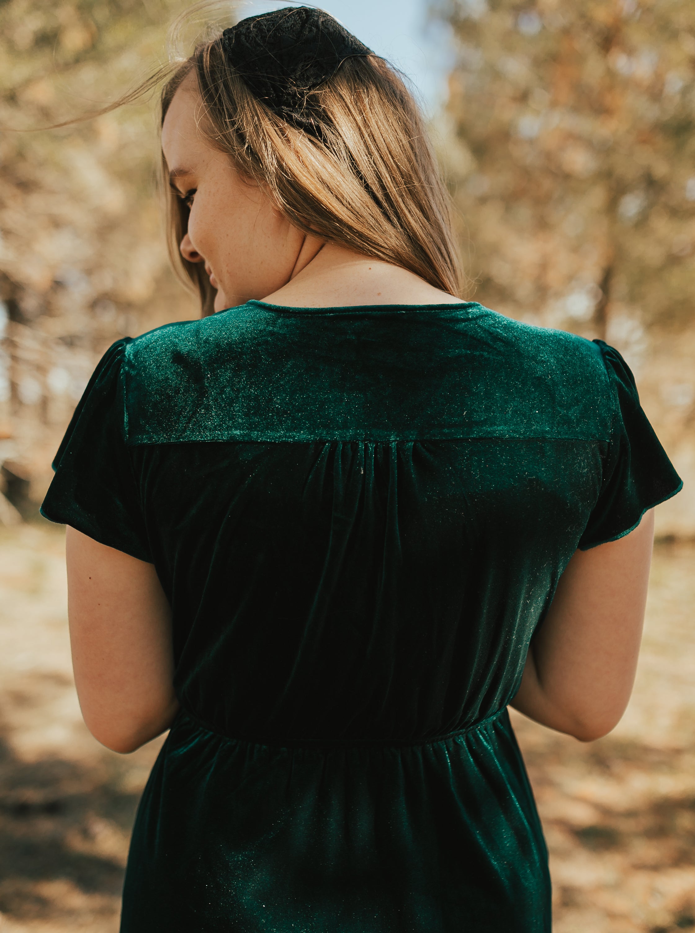 FOREST VELVET MAXI DRESS ( FINAL SALE )